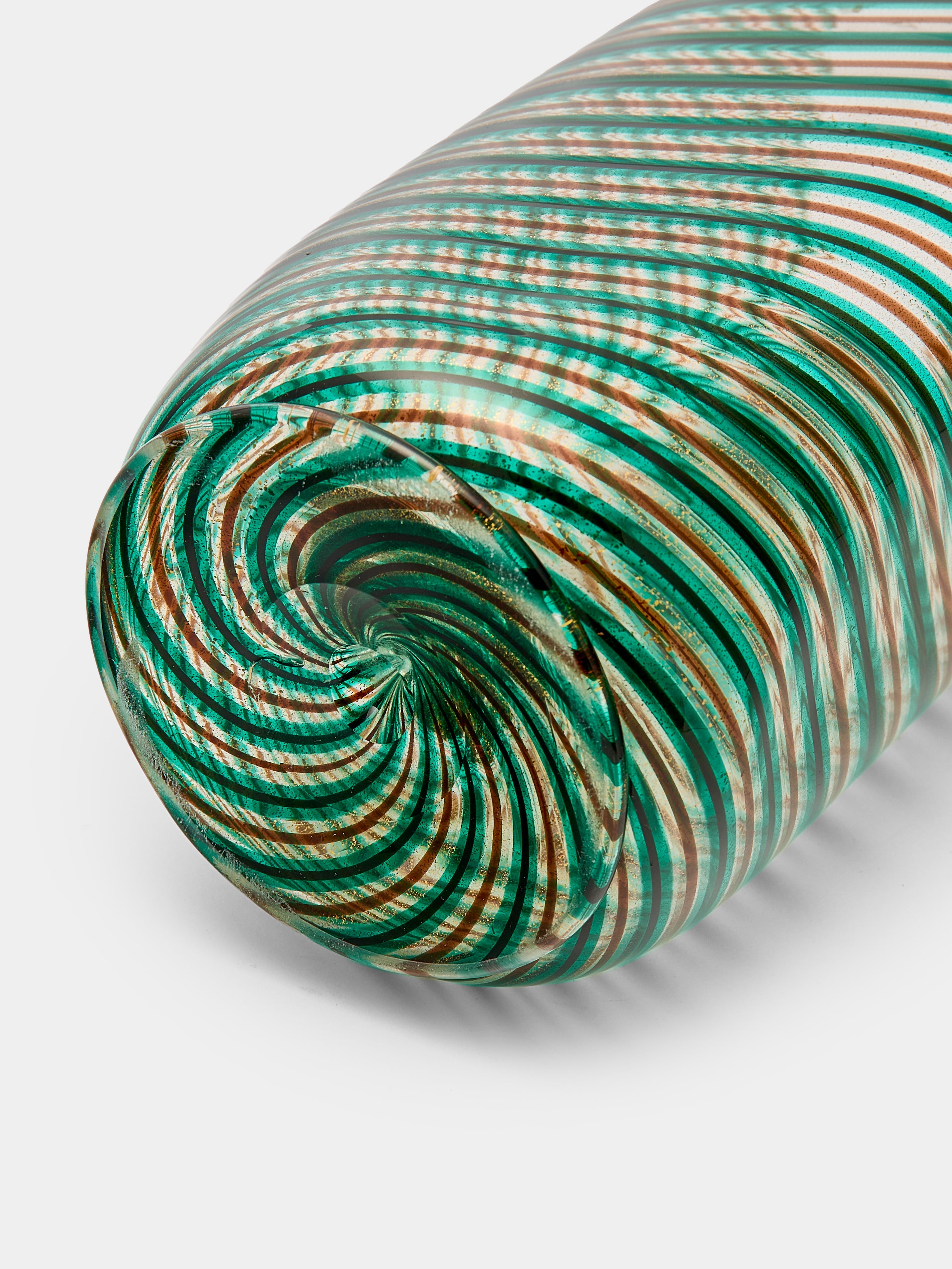 1960s Ercole Barovier Spira Aurata Murano Glass Vase (2.5in/6cm)