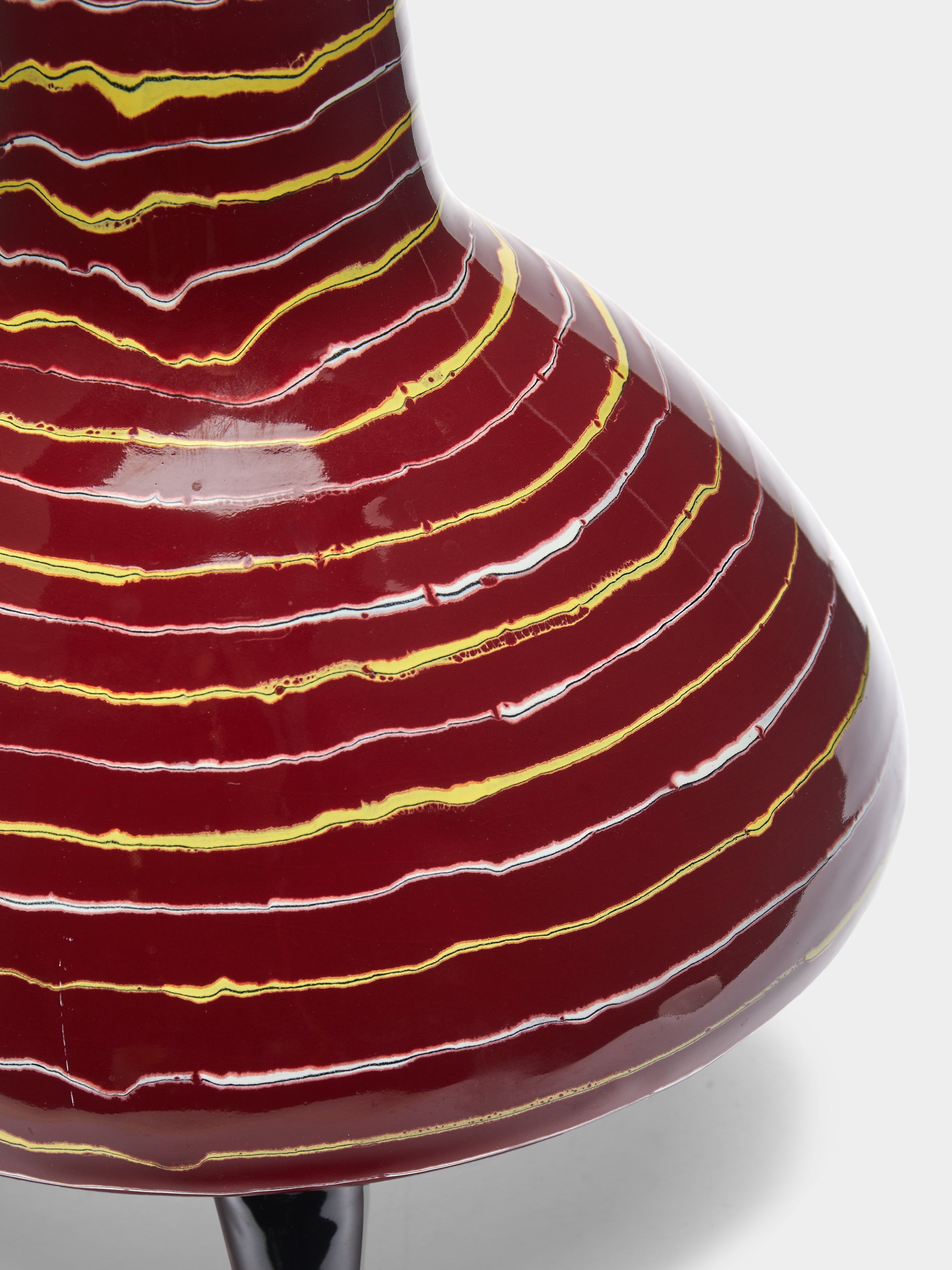 Mid-Century Italian Ceramic Footed Vase (15.5in/40cm)