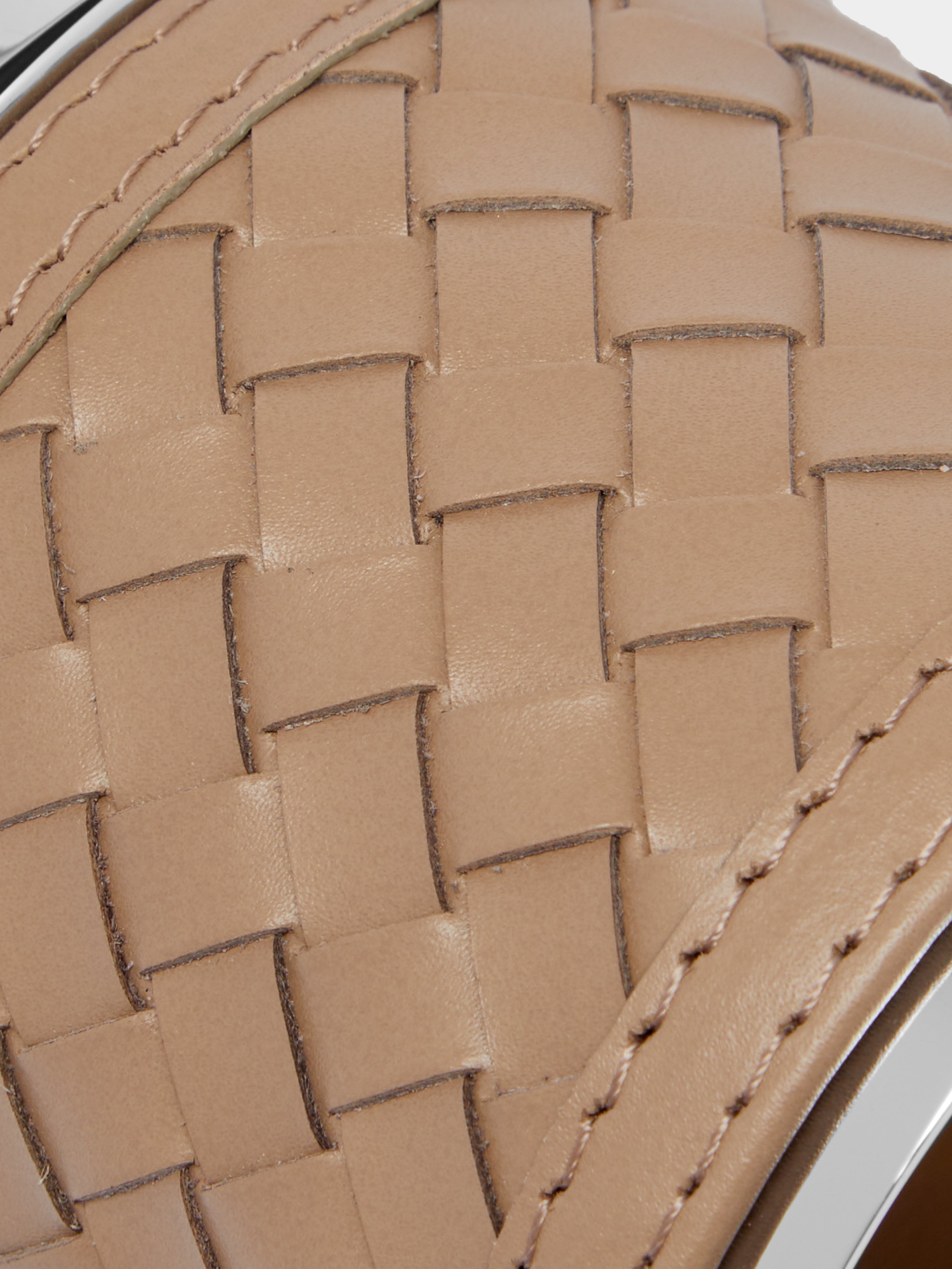 Woven Leather Lidded Box