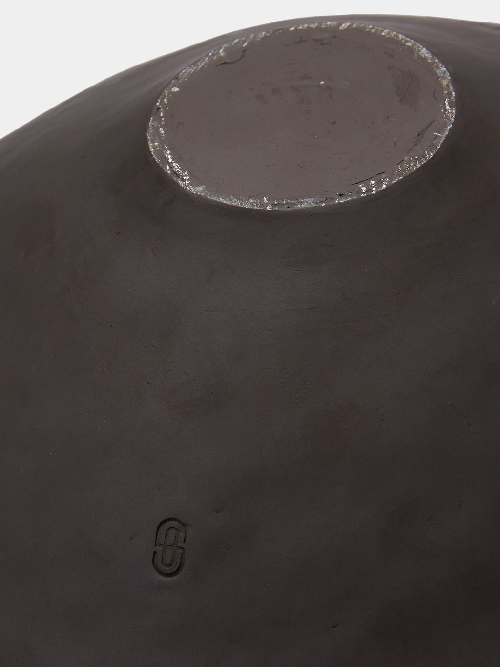 Hand-Formed Stoneware and Pyrite Vase (13.5in/34cm)