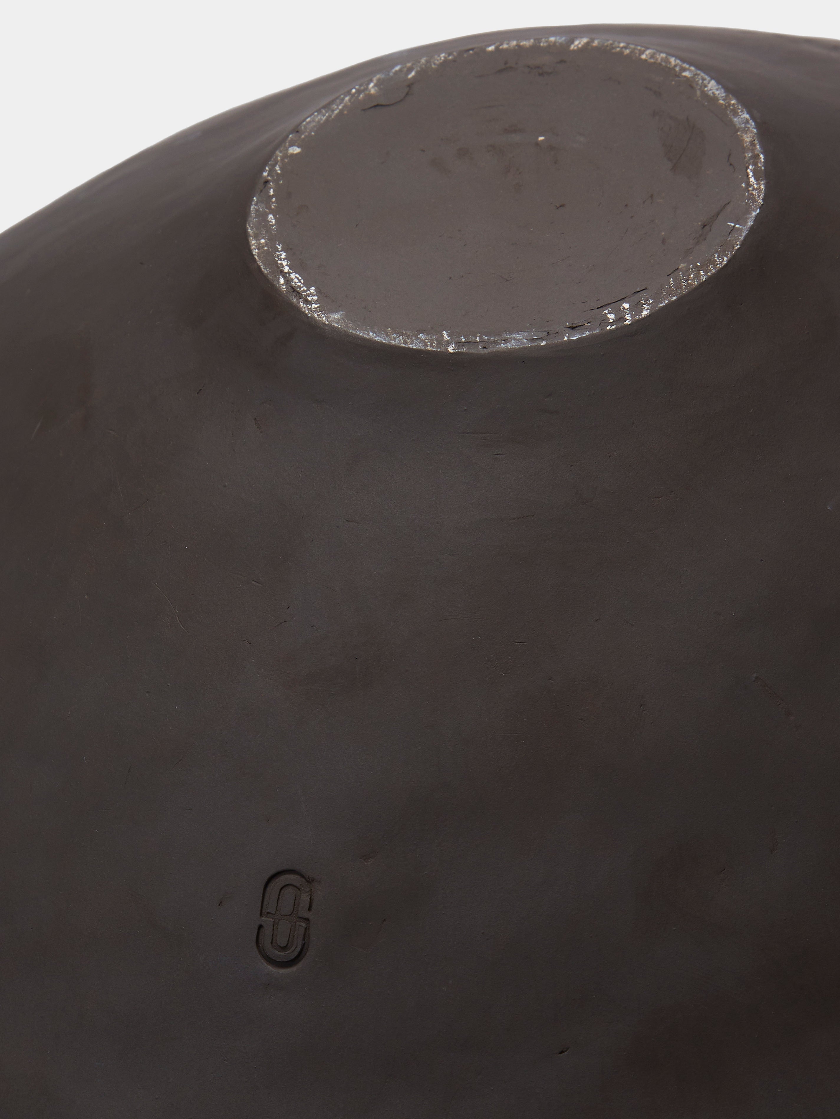 Hand-Formed Stoneware and Pyrite Vase (13.5in/34cm)