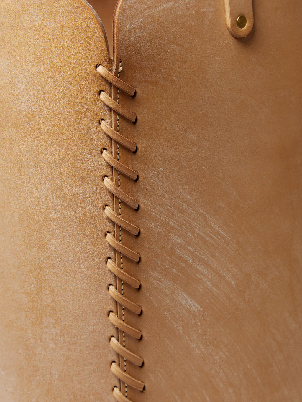 Woven Leather Basket