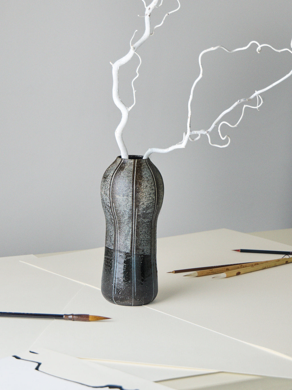 Textured Ceramic Vase (10.5in/26.5cm)