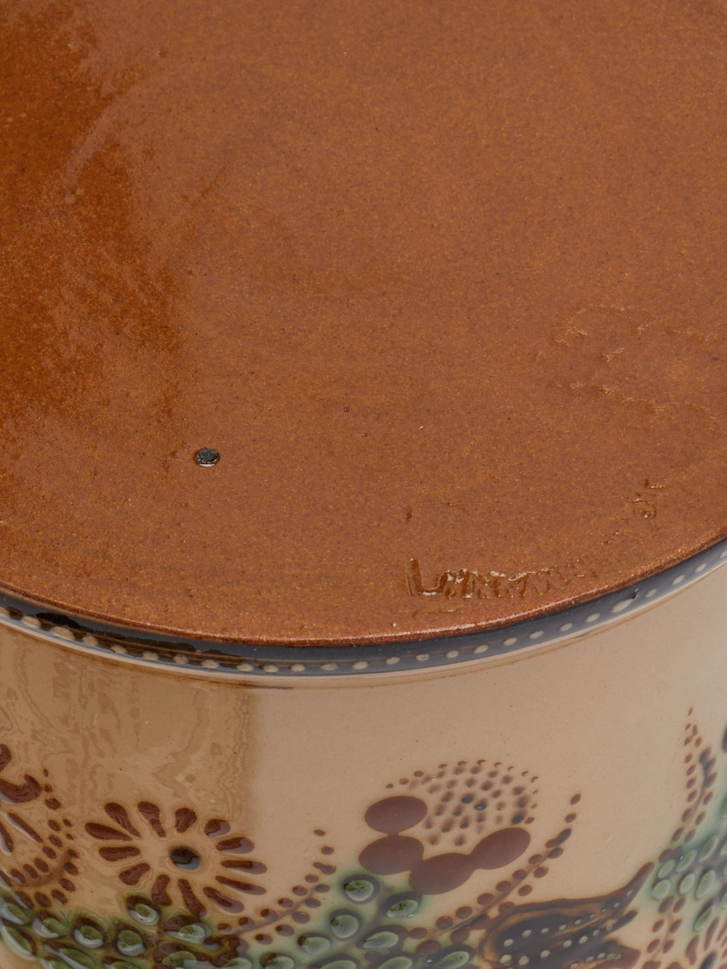 Flowers Hand-Painted Ceramic Medium Lidded Pot