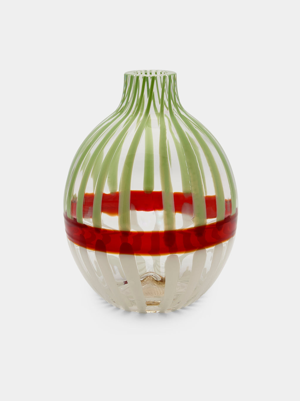 Hand-Blown Murano Glass Bud Vase (7in/18cm)