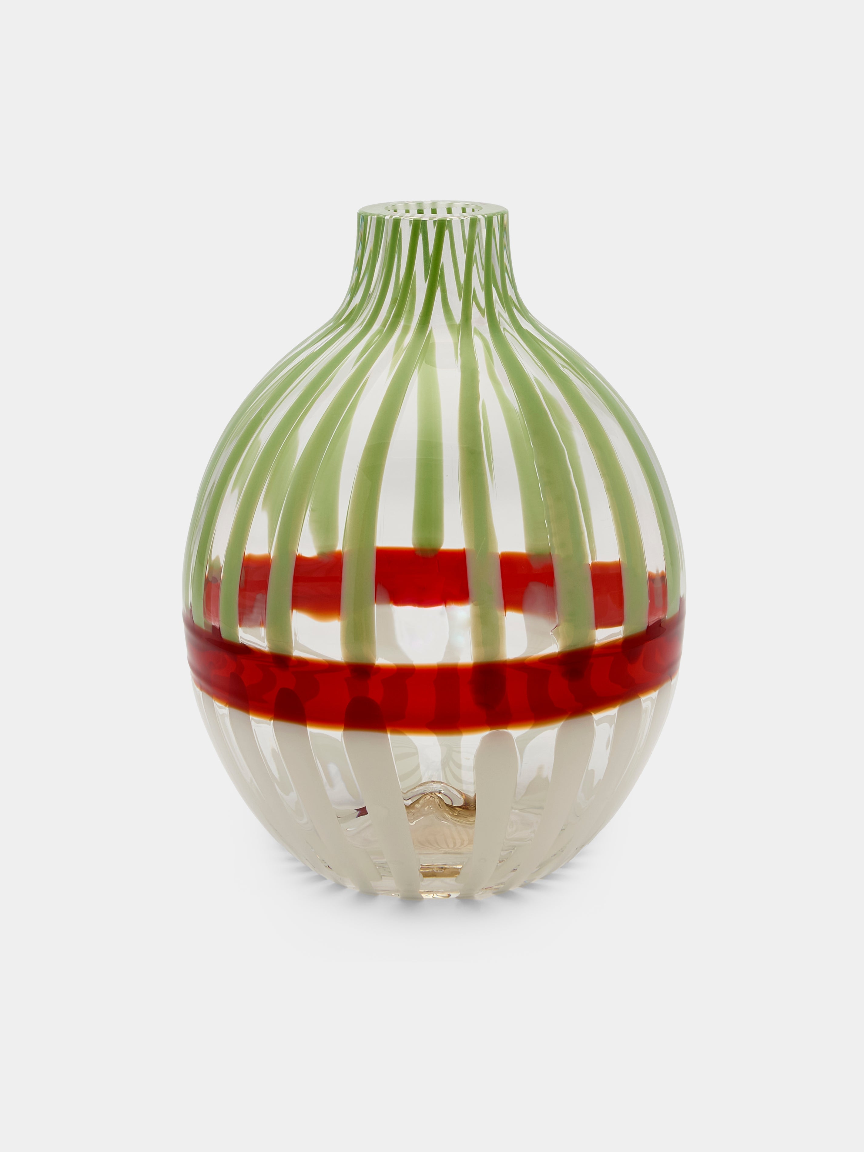 Hand-Blown Murano Glass Bud Vase (7in/18cm)