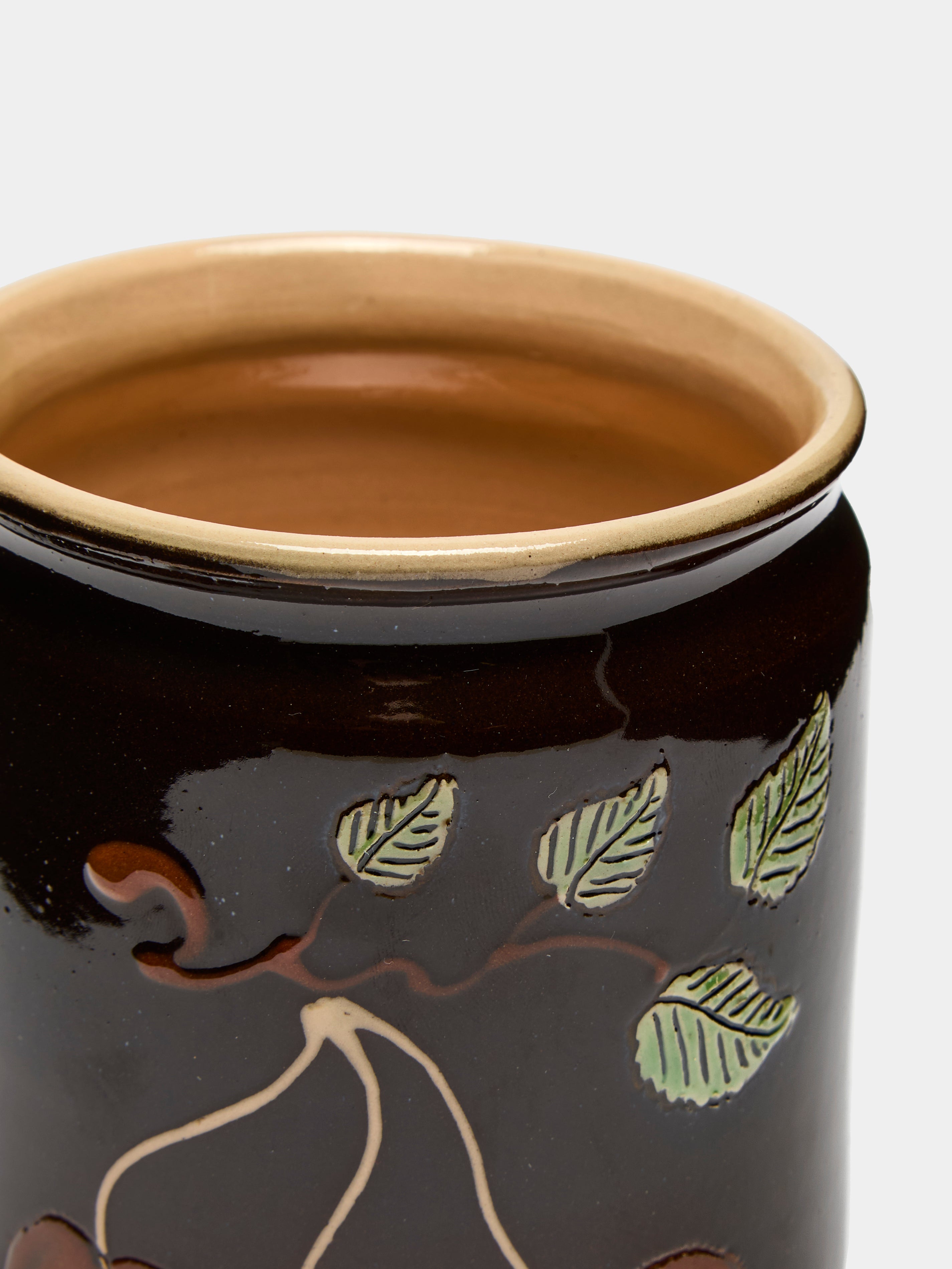 Cherries and Berries Hand-Painted Ceramic Jars (Set of 3)