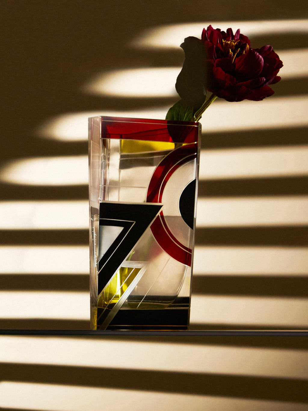 1930s Karl Palda Cut Crystal Vase (10in/25cm)