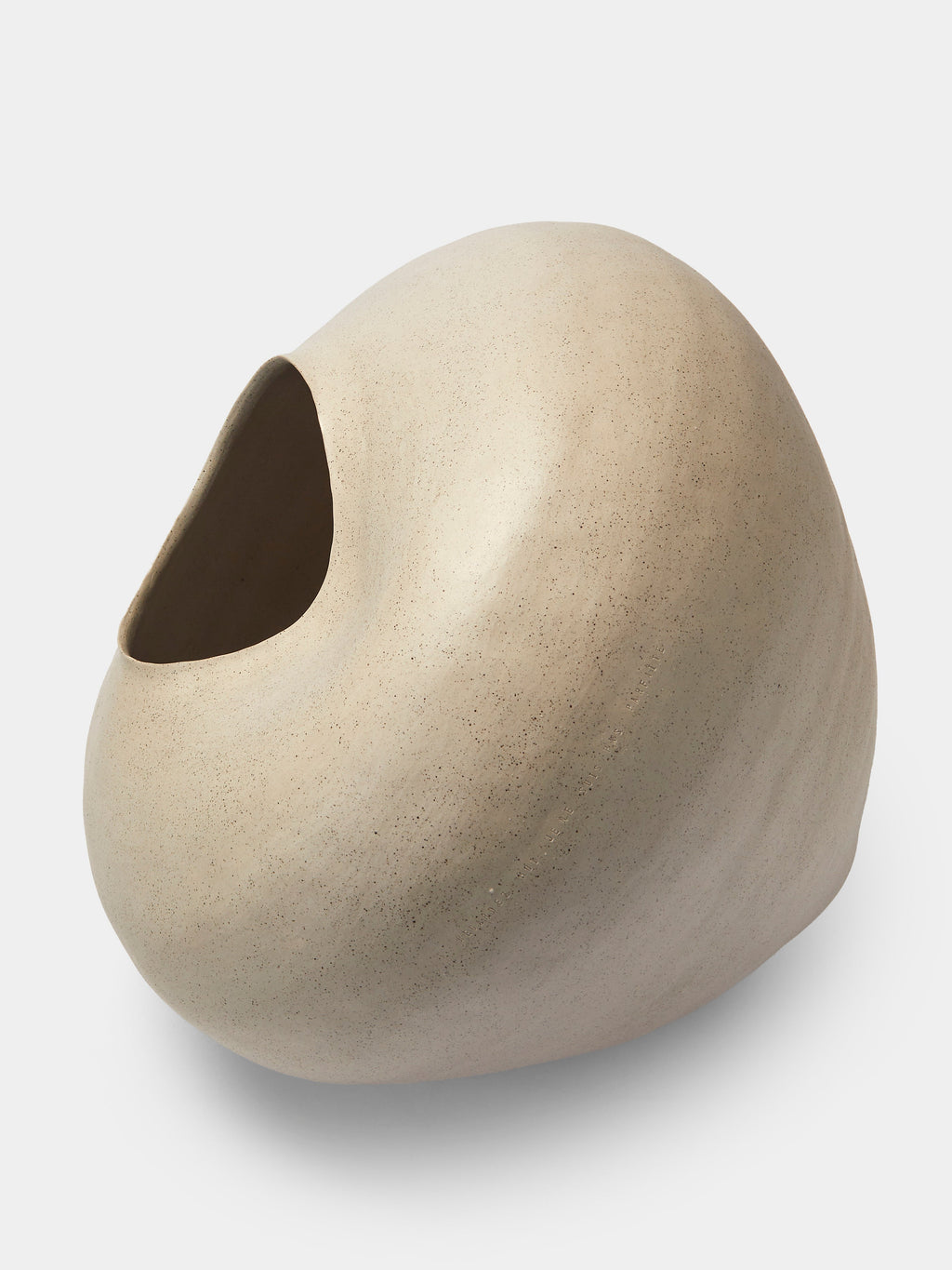 Hand-Formed Stoneware and Pyrite Vase (14.5in/37cm)