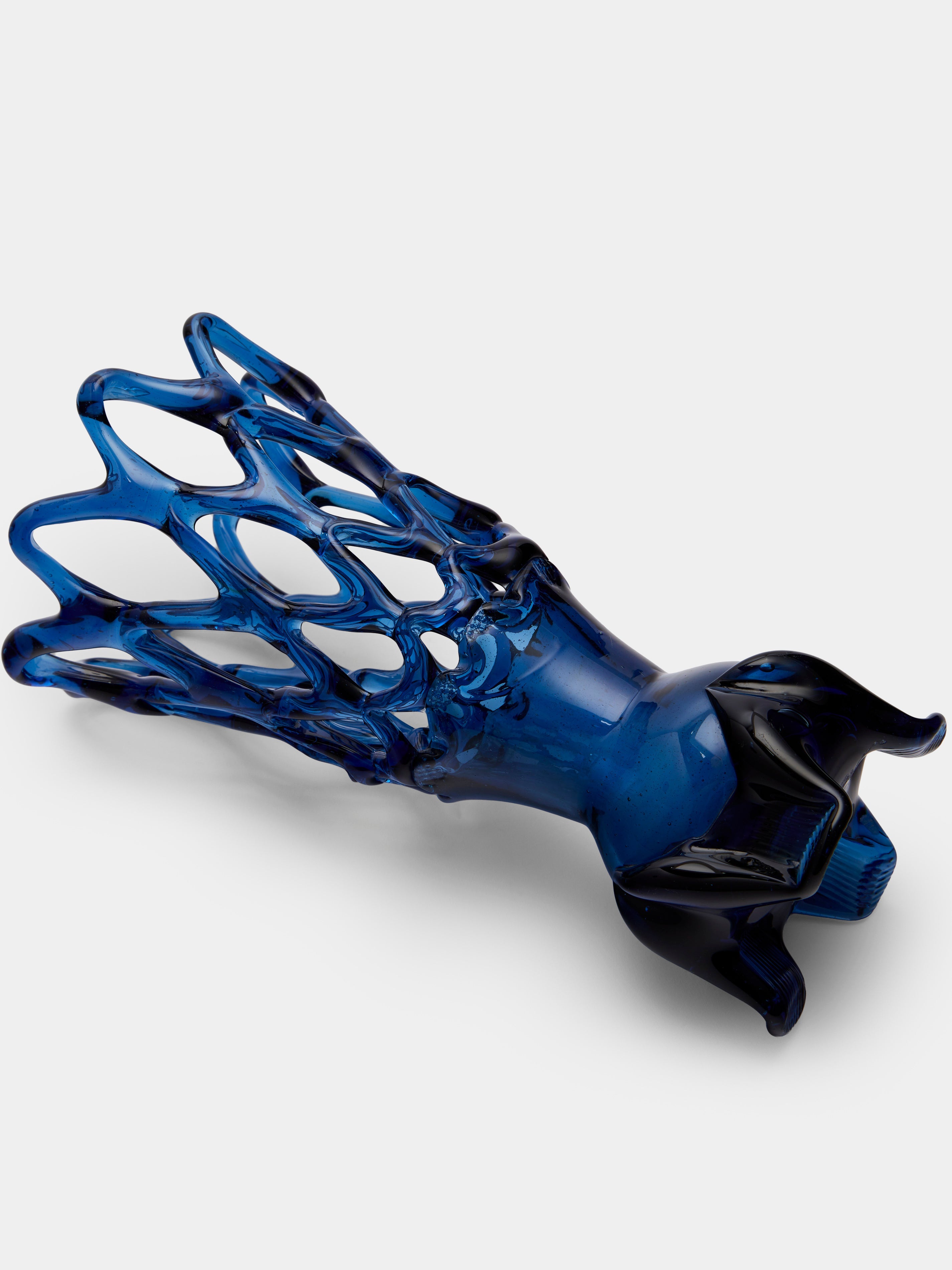 Mid-Century Glass Vase (10in/26cm)