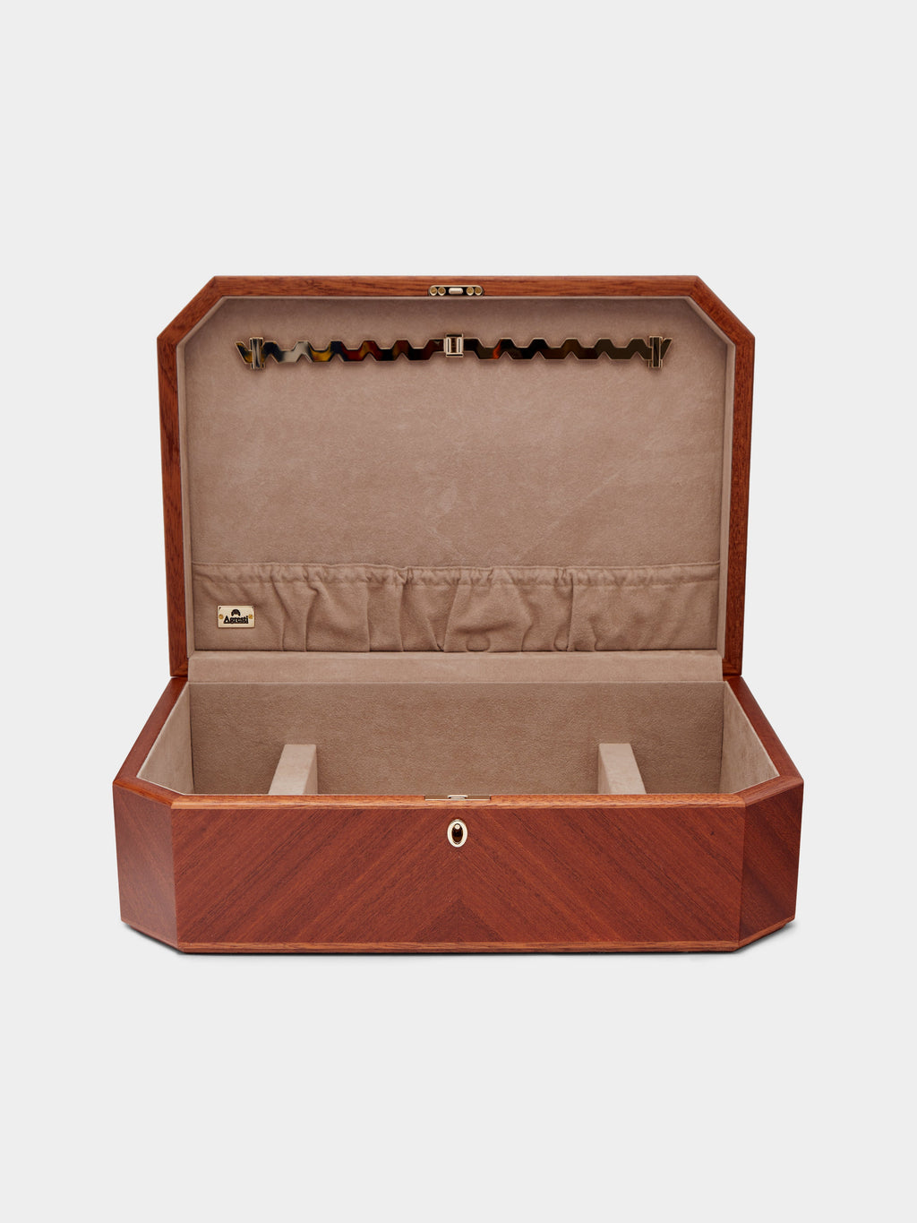 Mahogany Gold-Plated Jewelry Box