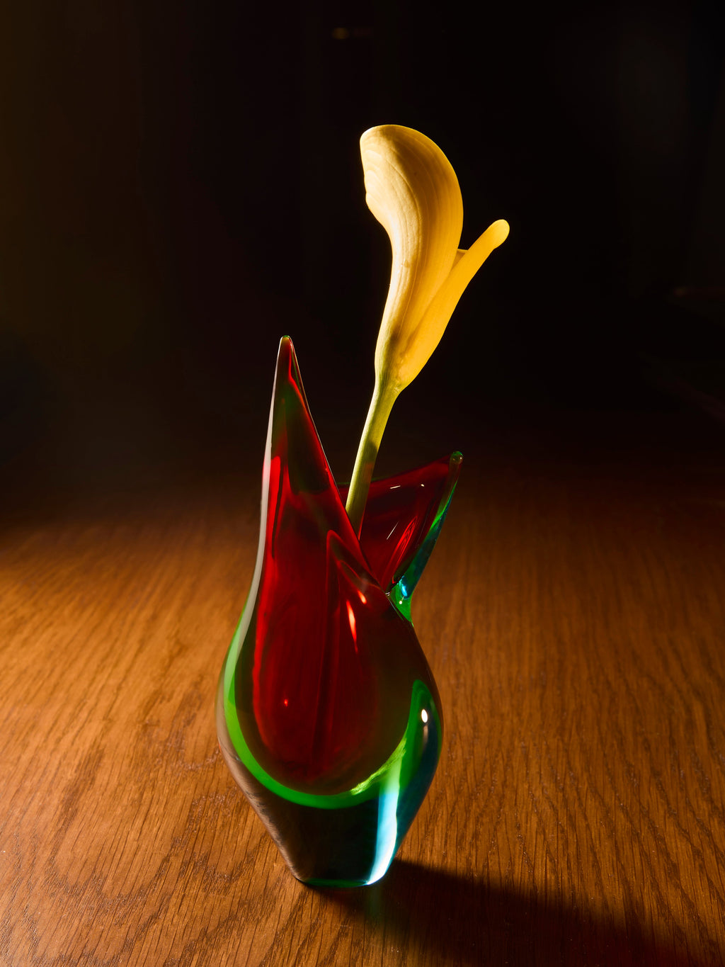 1950s Murano Glass Asymmetric Vase (15.5in/40cm)