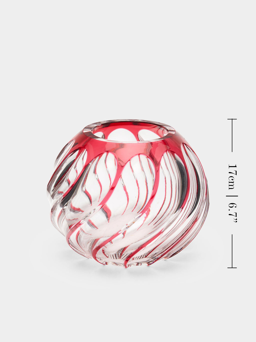 1970s Val Saint Lambert Crystal Vase (7.5in/19cm)