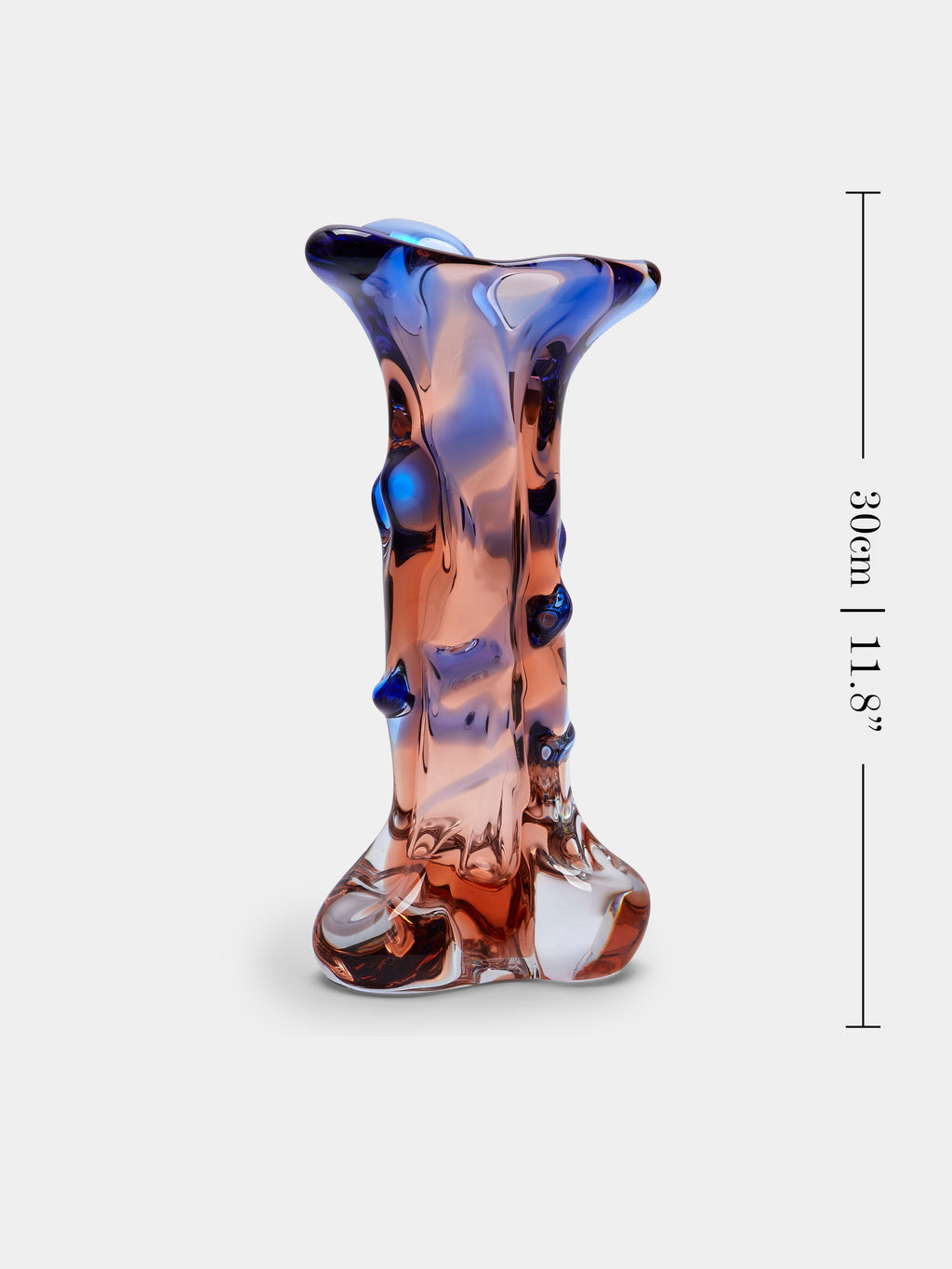 Mid-Century Glass Vase (12in/30cm)