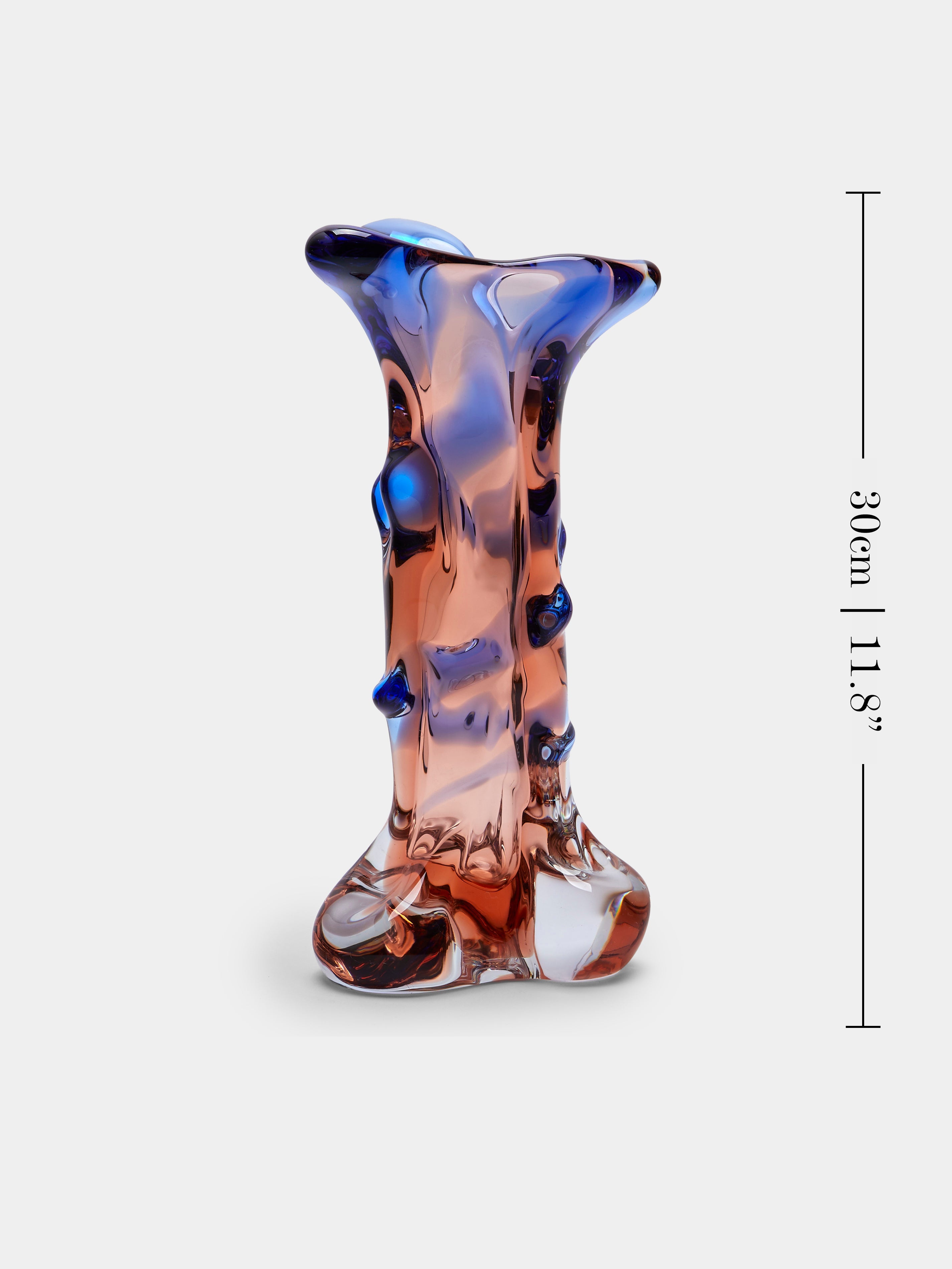 Mid-Century Glass Vase (12in/30cm)