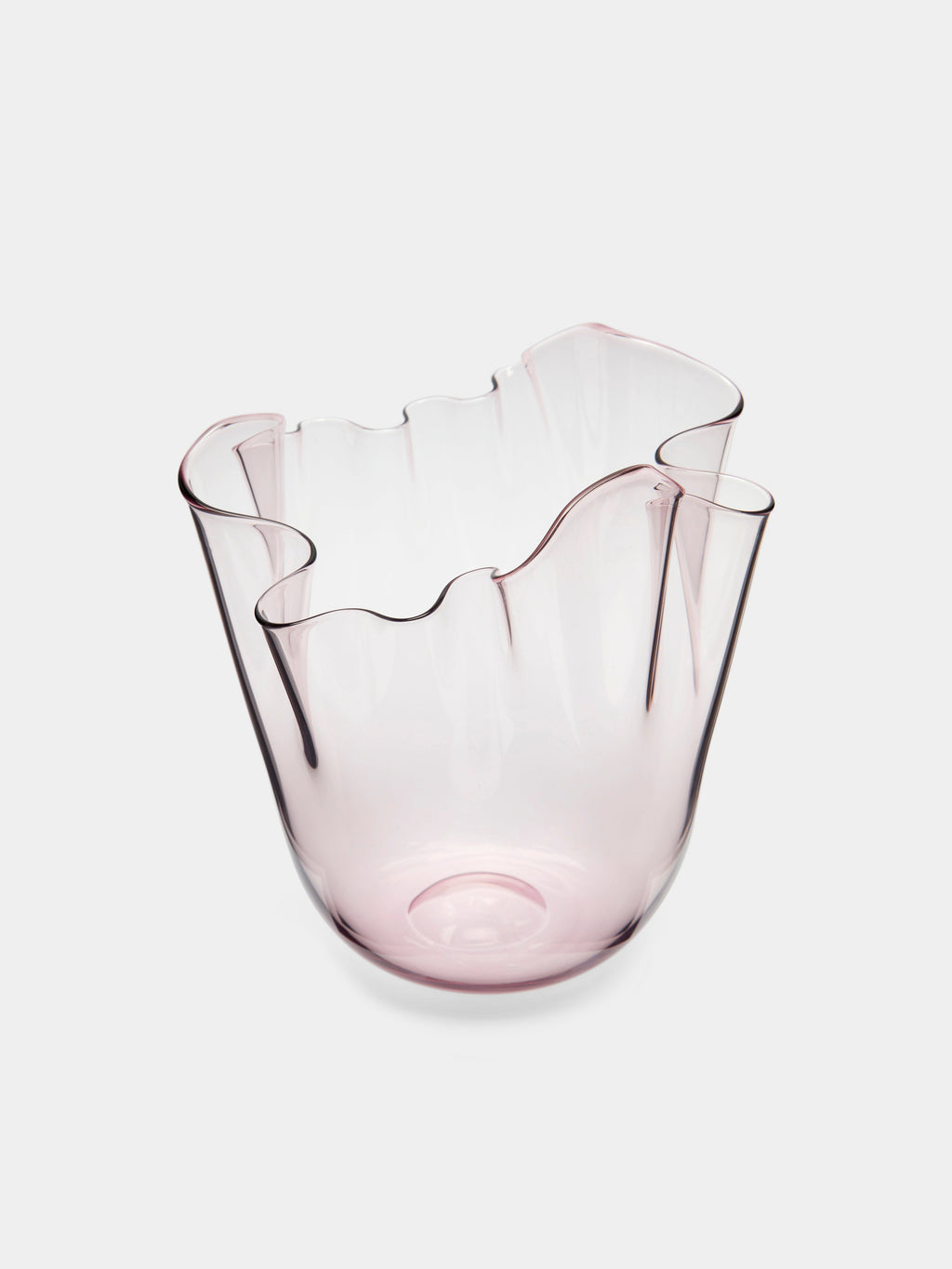 Fazzoletto Hand-Blown Murano Glass Vase (9.5in/24cm)