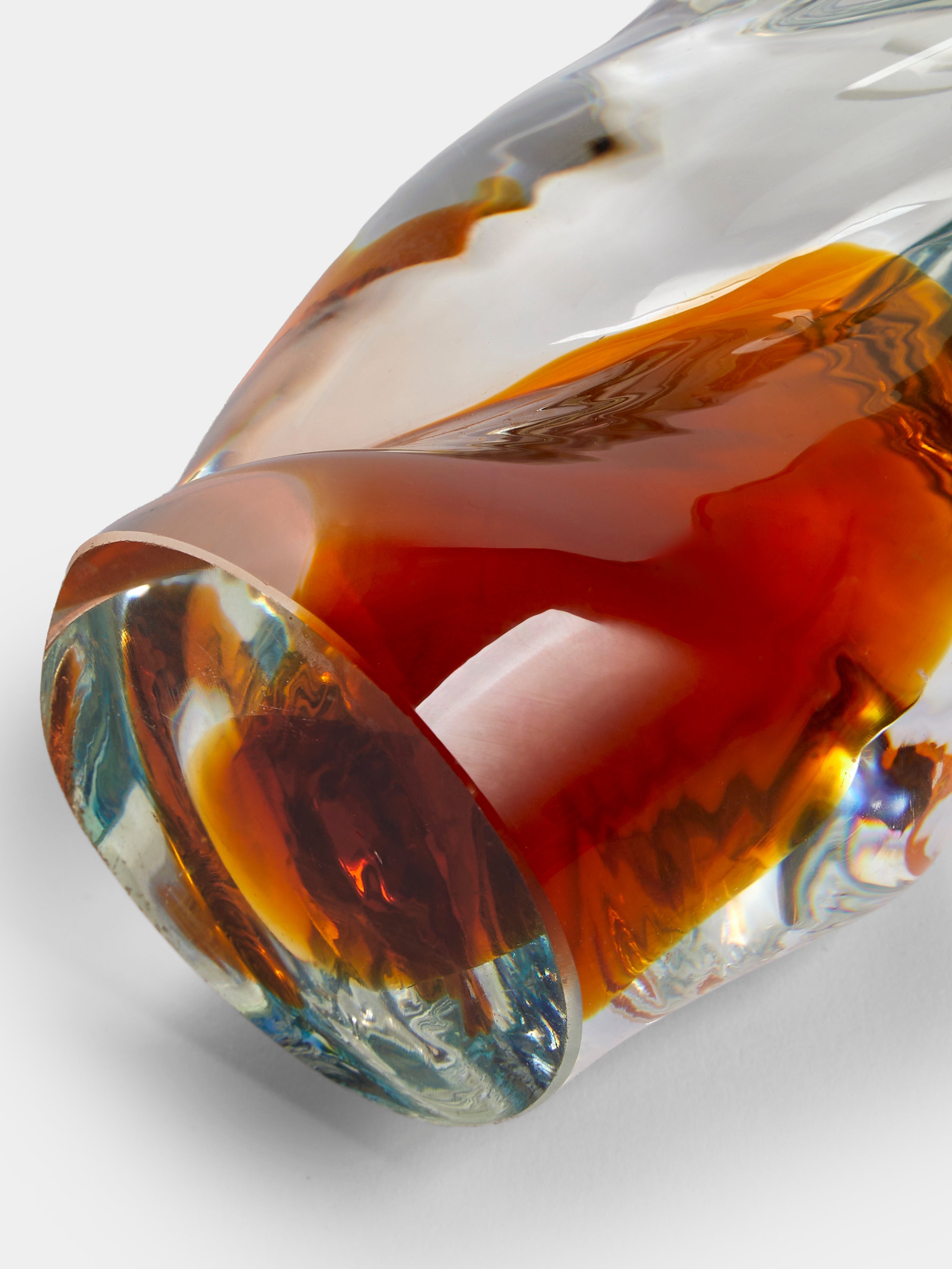 Mid-Century Glass Vase (10in/26cm)