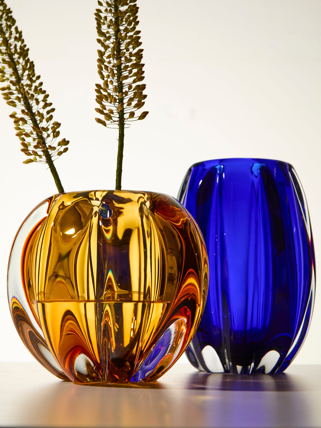 Fiori Bolla Hand-Blown Murano Glass Vase (9.5in/24cm)