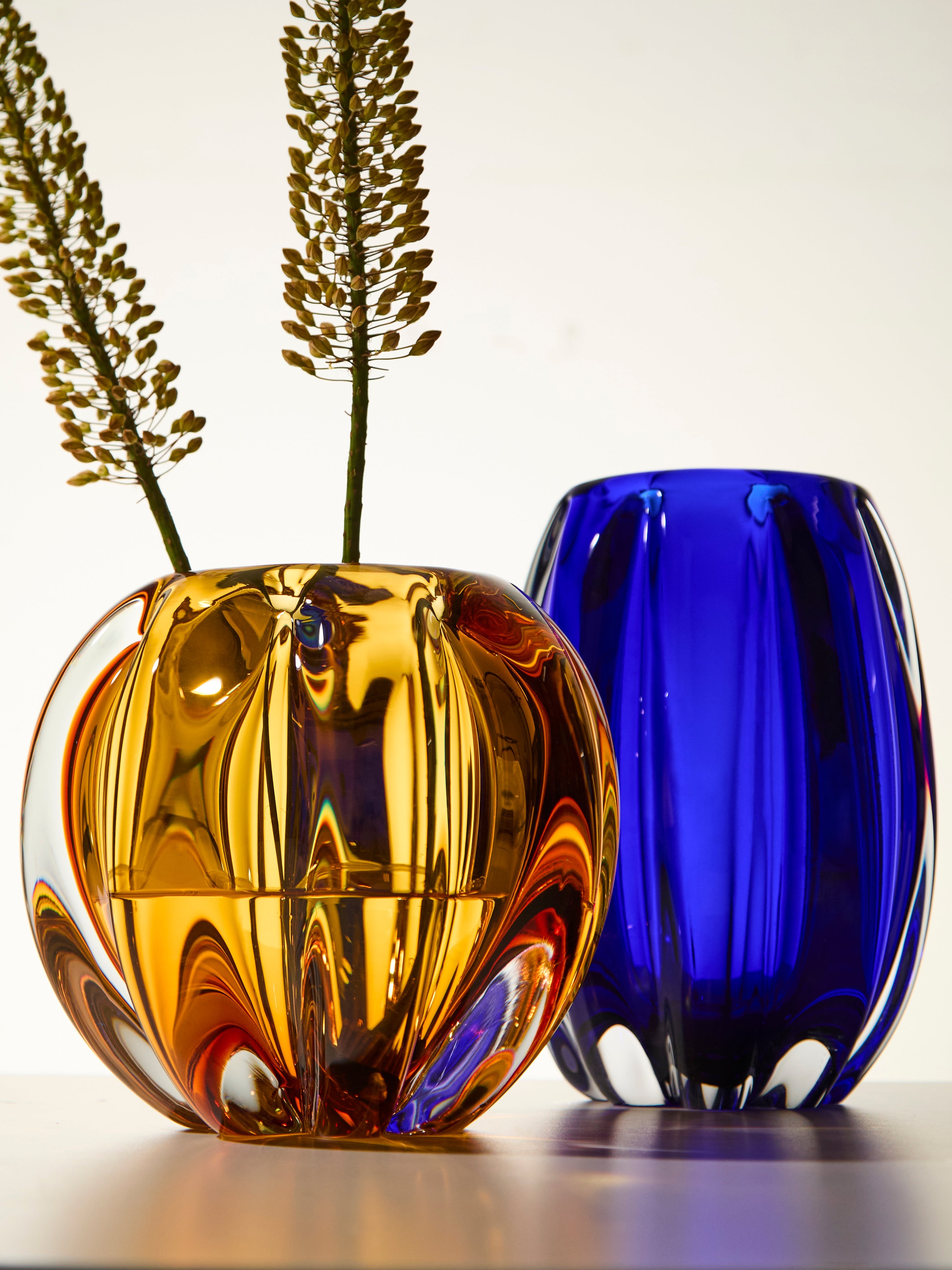 Fiori Bolla Hand-Blown Murano Glass Vase (9.5in/24cm)