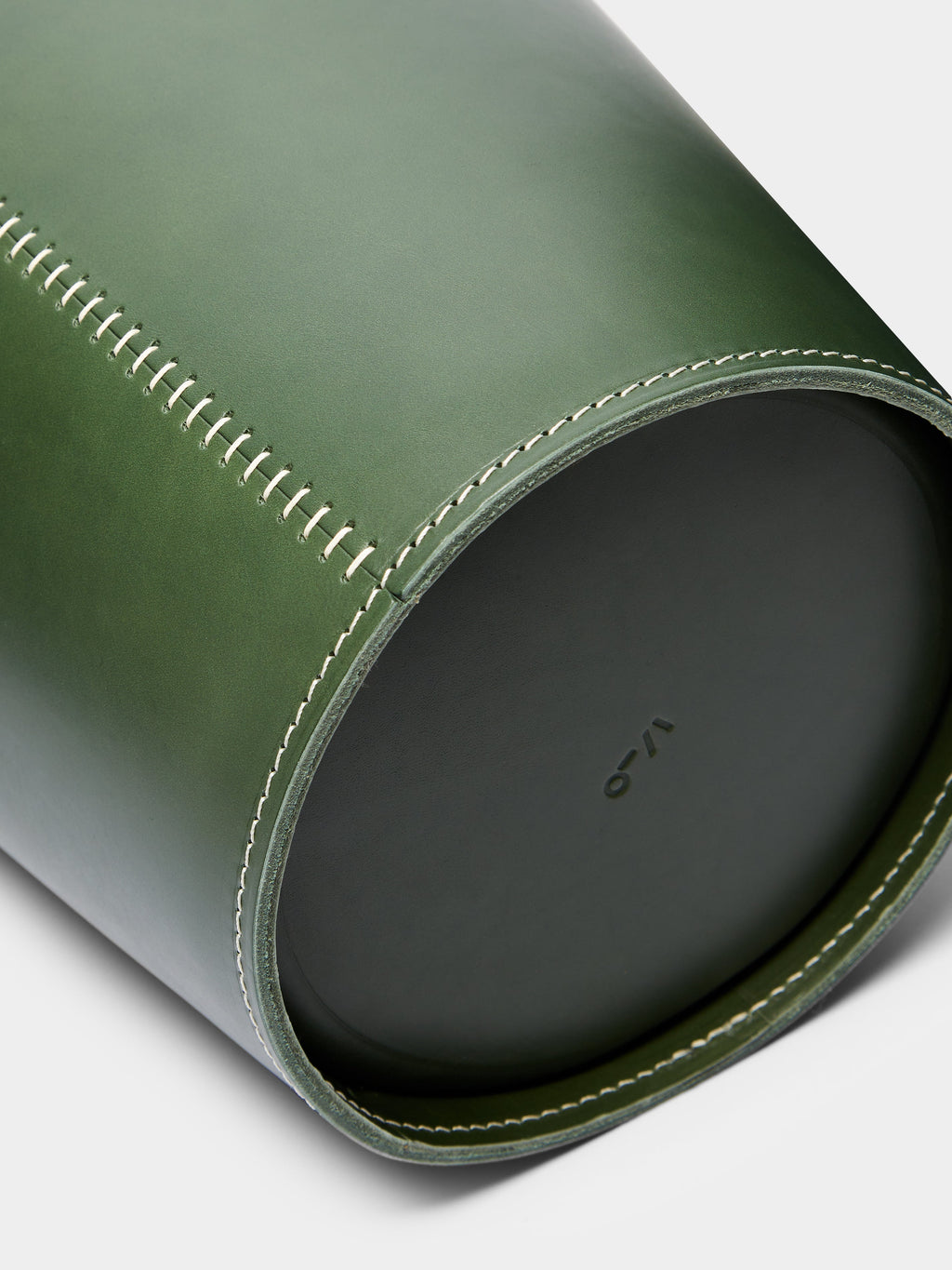 Eyelet Leather Wastepaper Bin