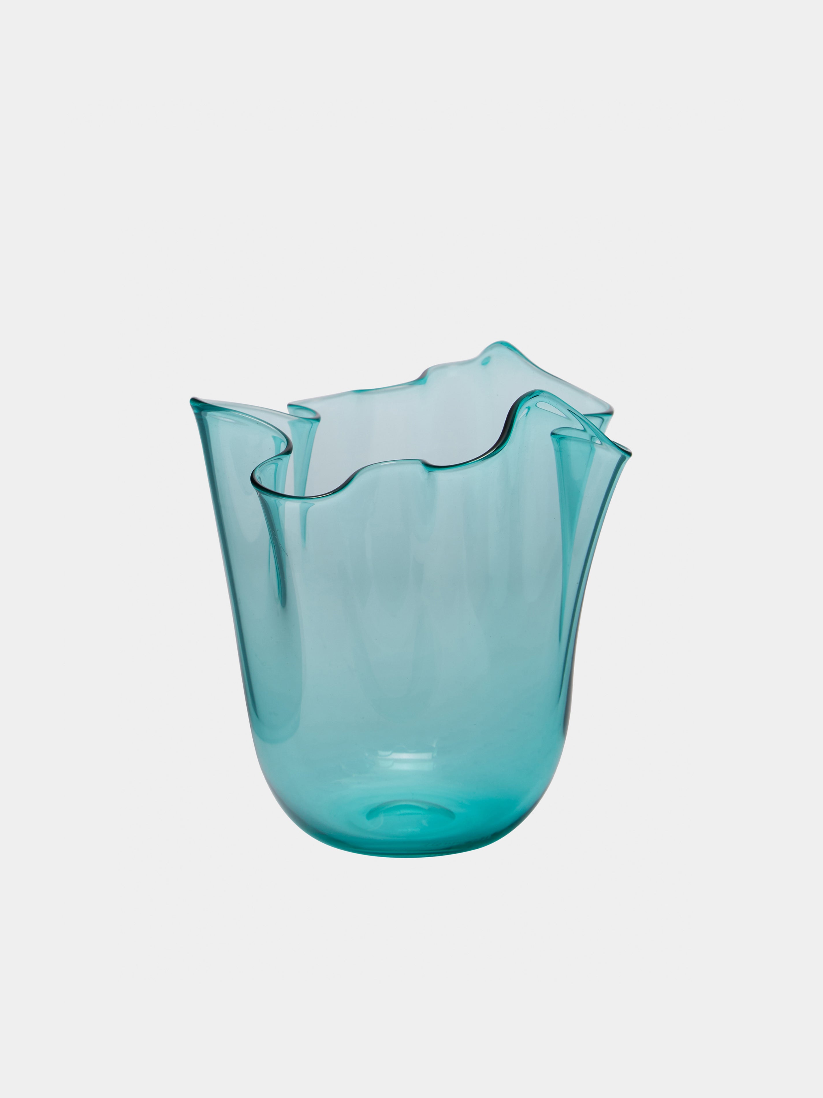 Fazzoletto Hand-Blown Murano Glass Vase (5.5in/13.5cm)