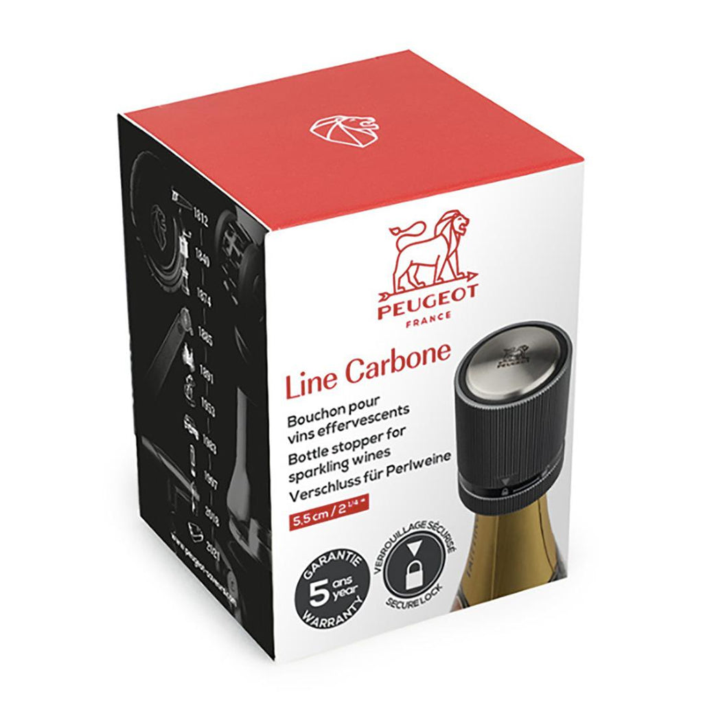 PEUGEOT Line Carbon Bottle Stopper For Sparkling Wines