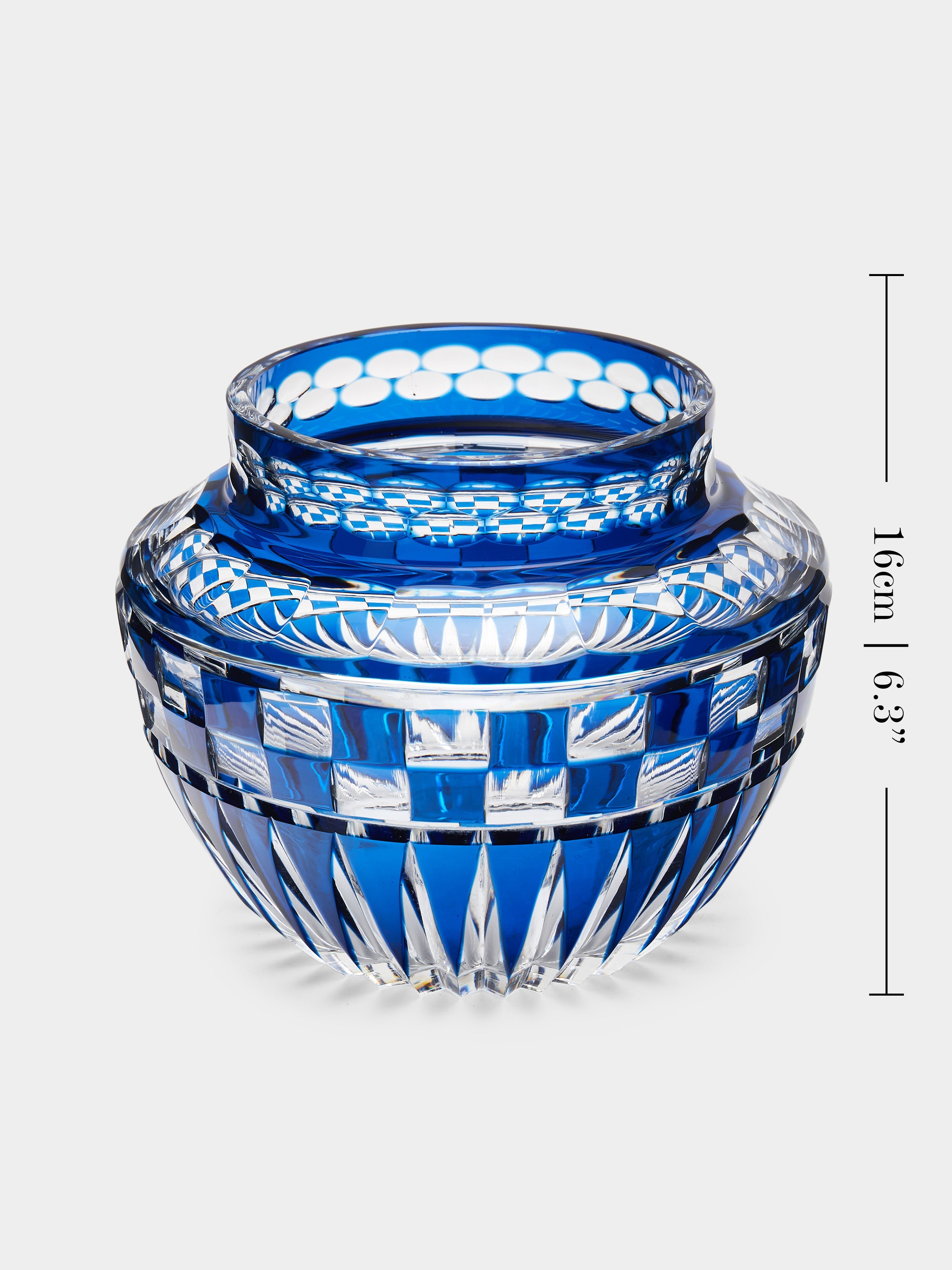 1980s Val Saint Lambert Crystal Vase (7.5in/19cm)