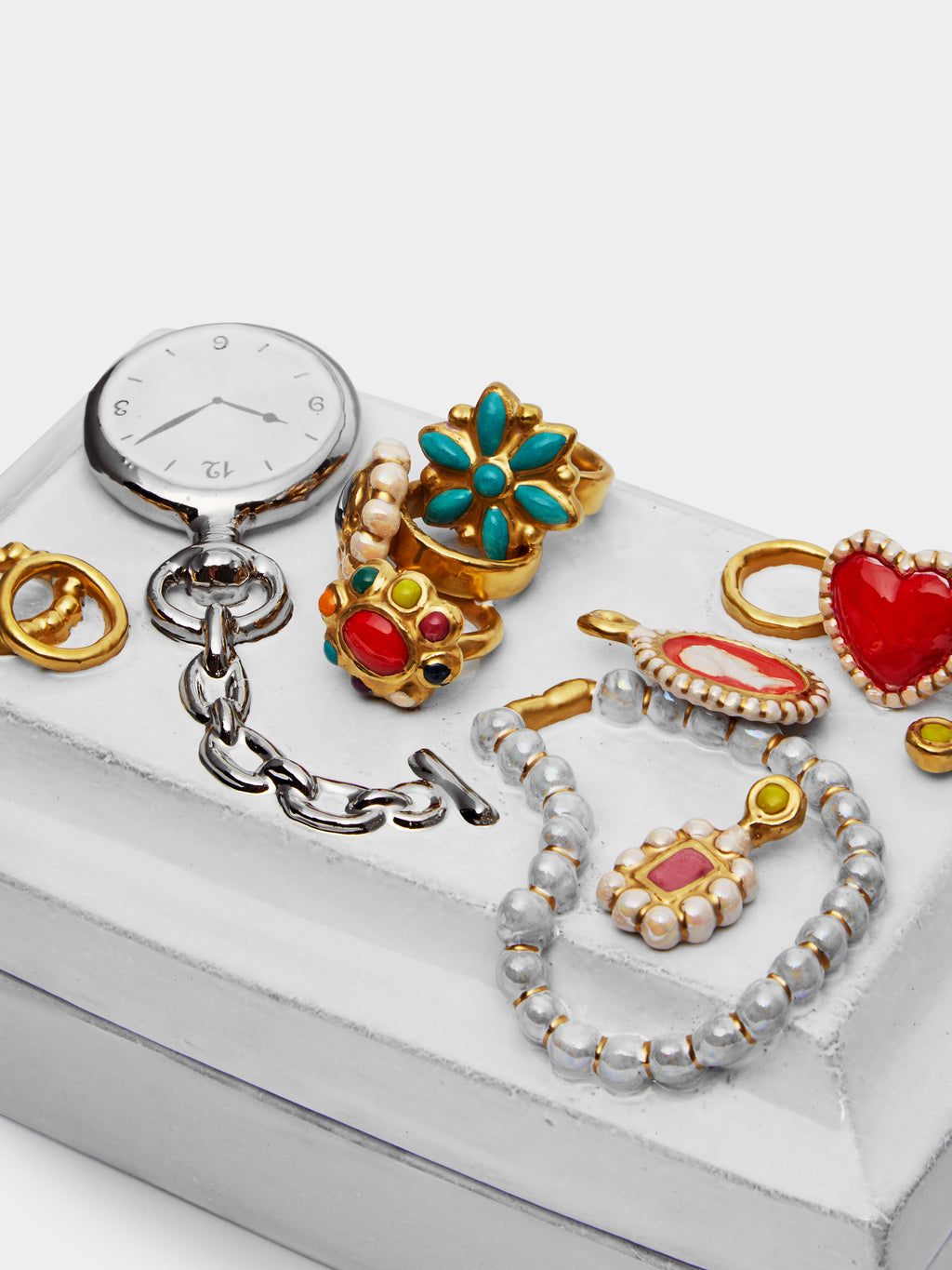 Serena Hand-Glazed Ceramic Jewelry Box