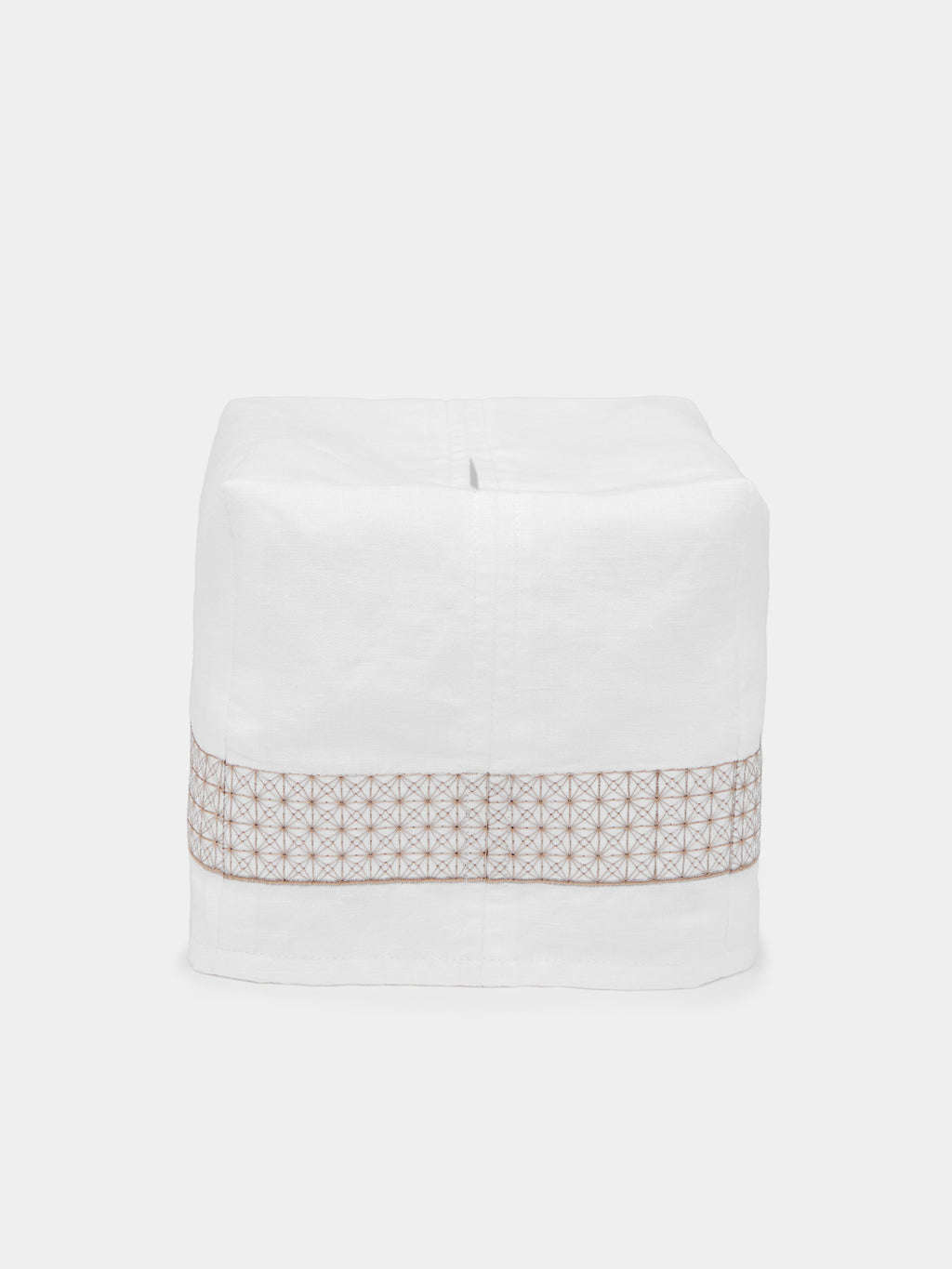 Marrakech Embroidered Linen Rectangular Tissue Box