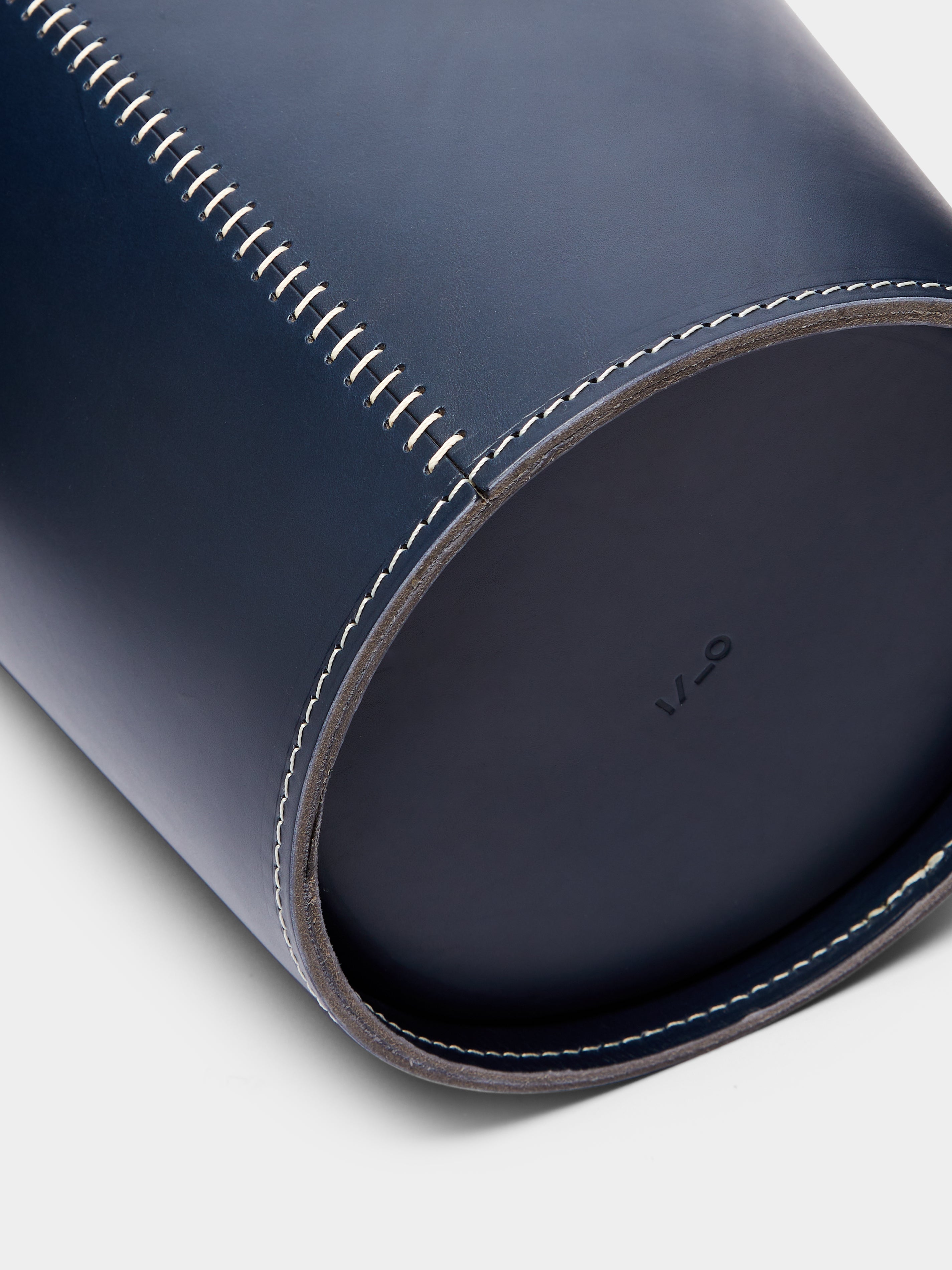 Eyelet Leather Wastepaper Bin