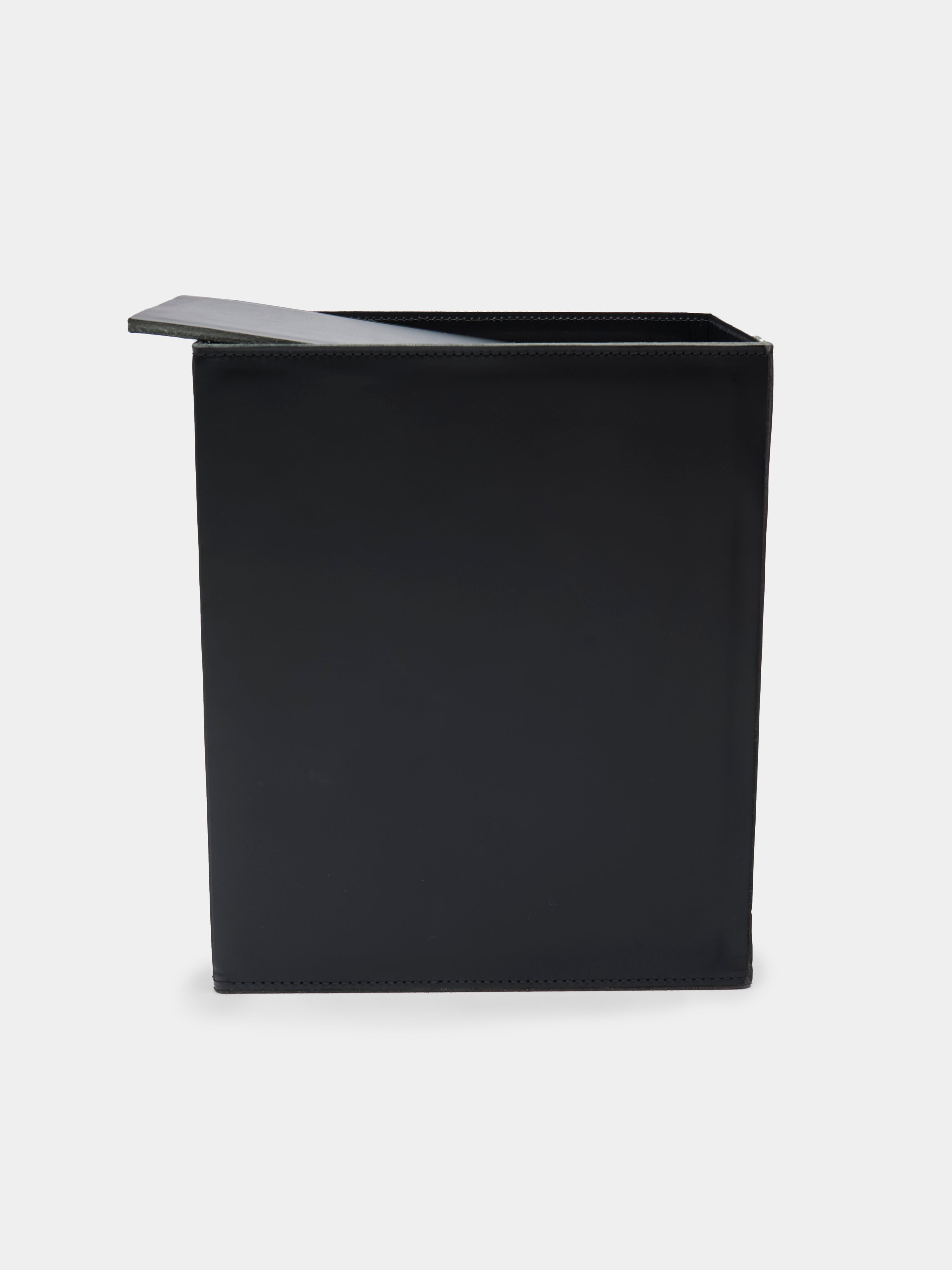 Fold Leather Wastepaper Bin