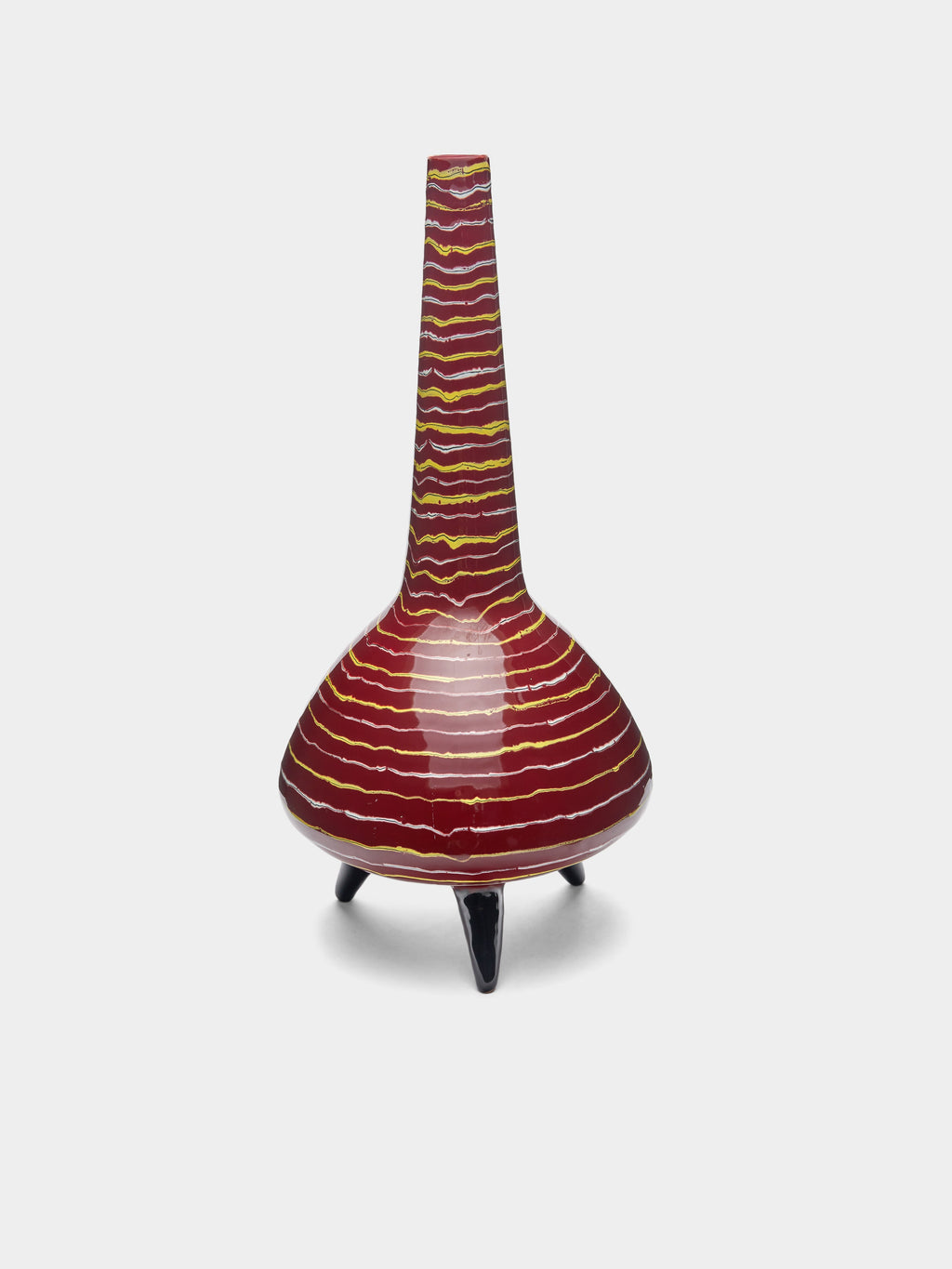 Mid-Century Italian Ceramic Footed Vase (15.5in/40cm)