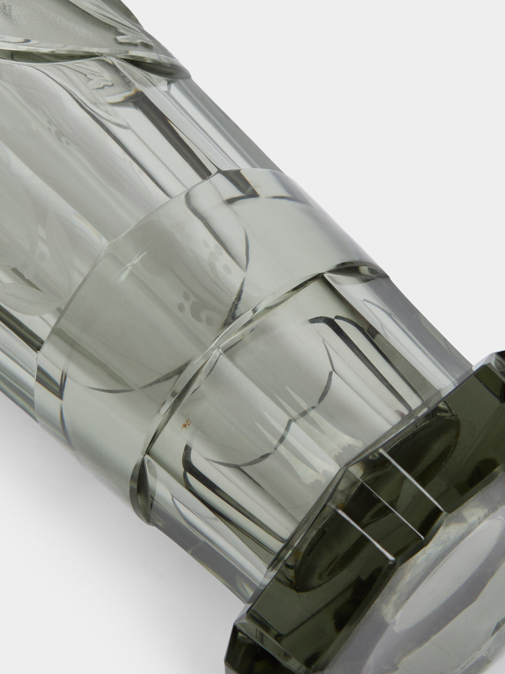 1930s Tennis Hand-Engraved Crystal Vase (10.5in/27cm)