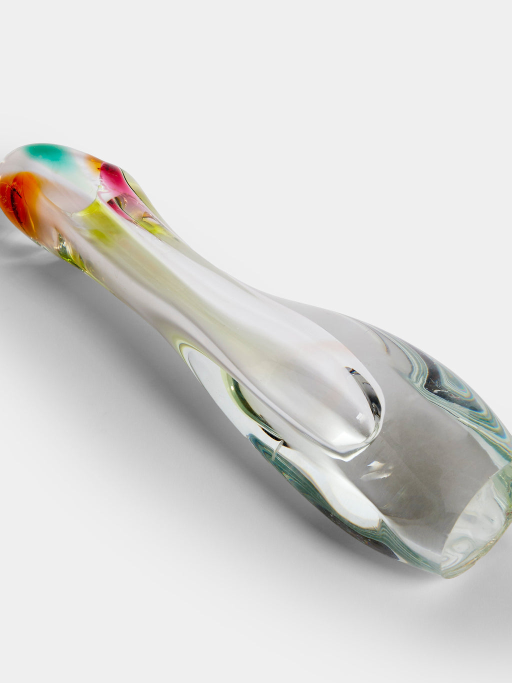 Mid-Century Glass Vase (10in/26cm)