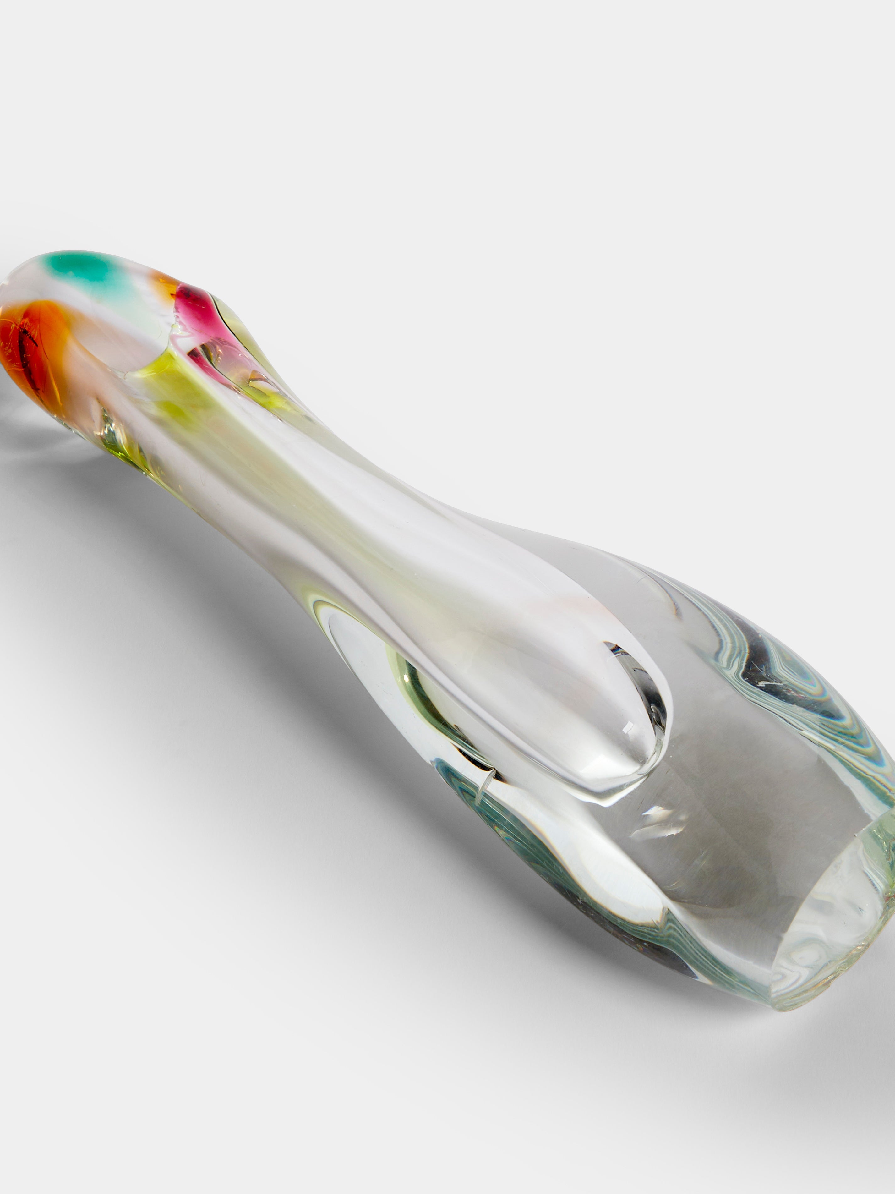 Mid-Century Glass Vase (10in/26cm)