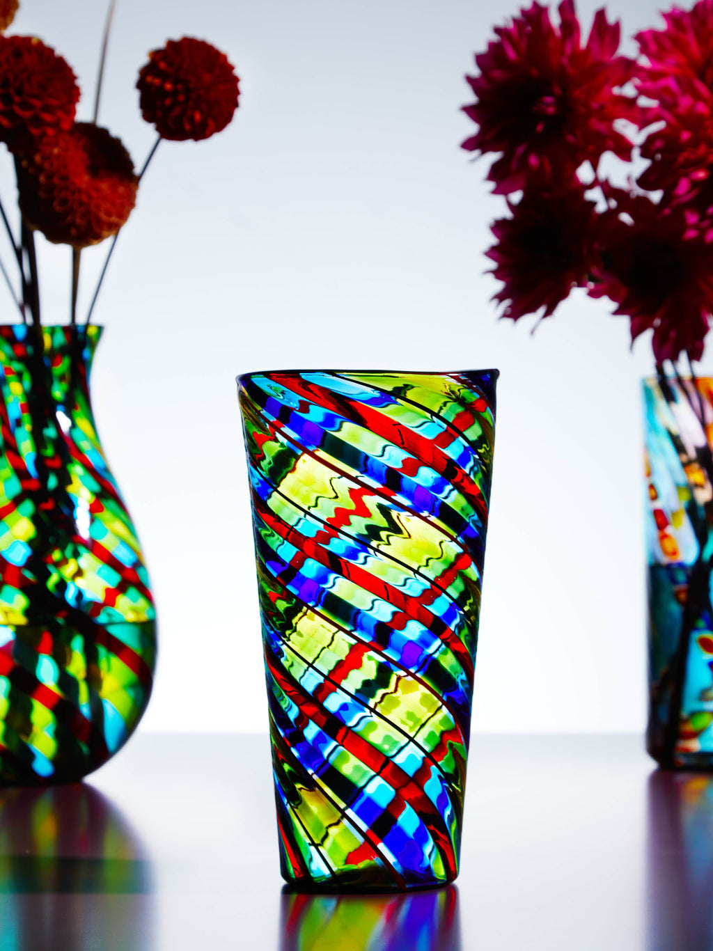 Filigrana Hand-Blown Murano Glass Vase (9in/23cm)