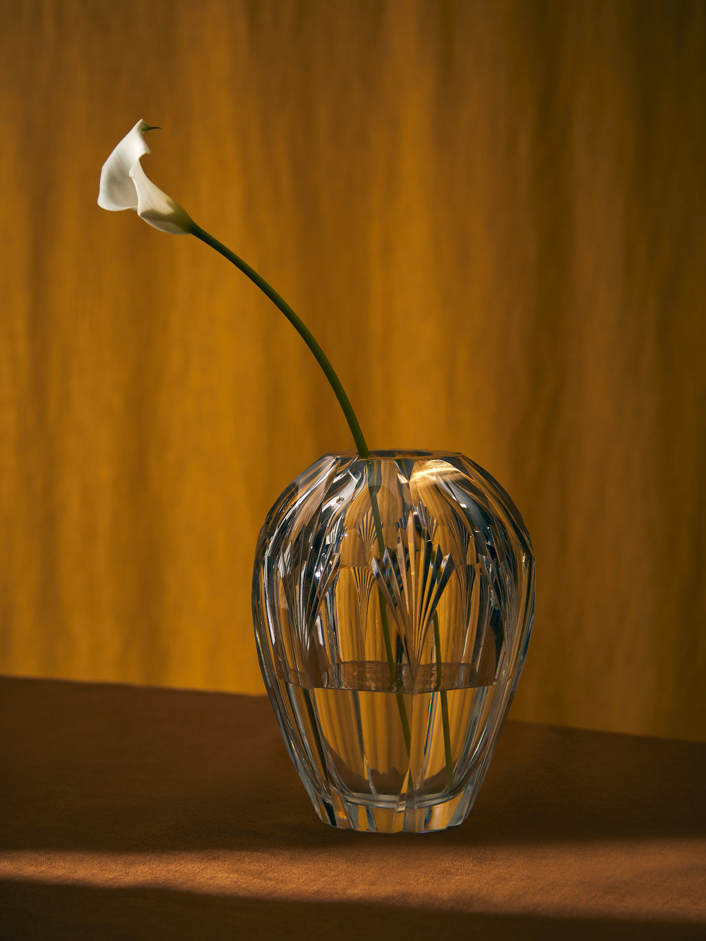 1930s Daum Cut Crystal Vase (10.5in/27cm)