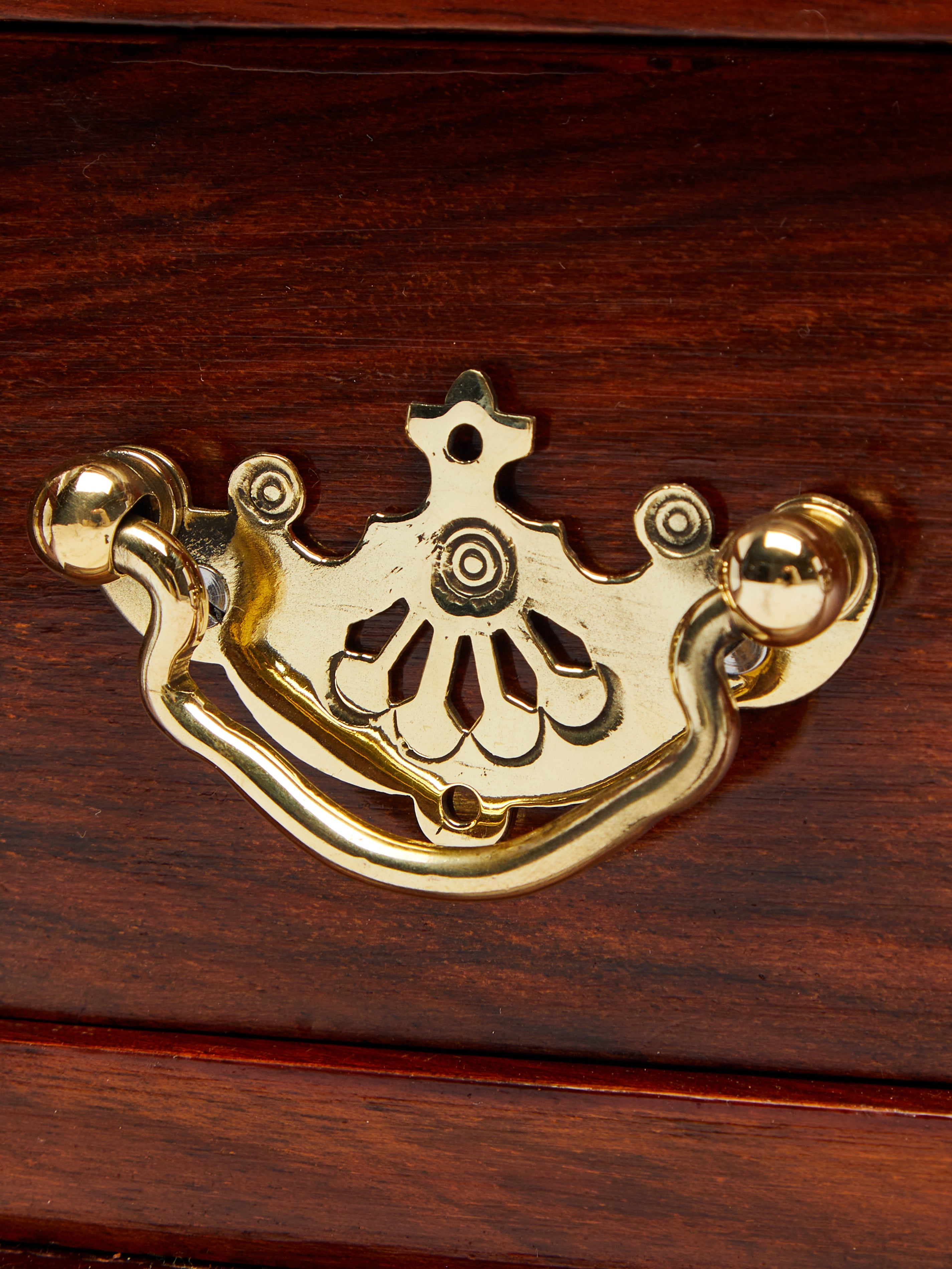 1890 Walnut and Brass Jewelry Box