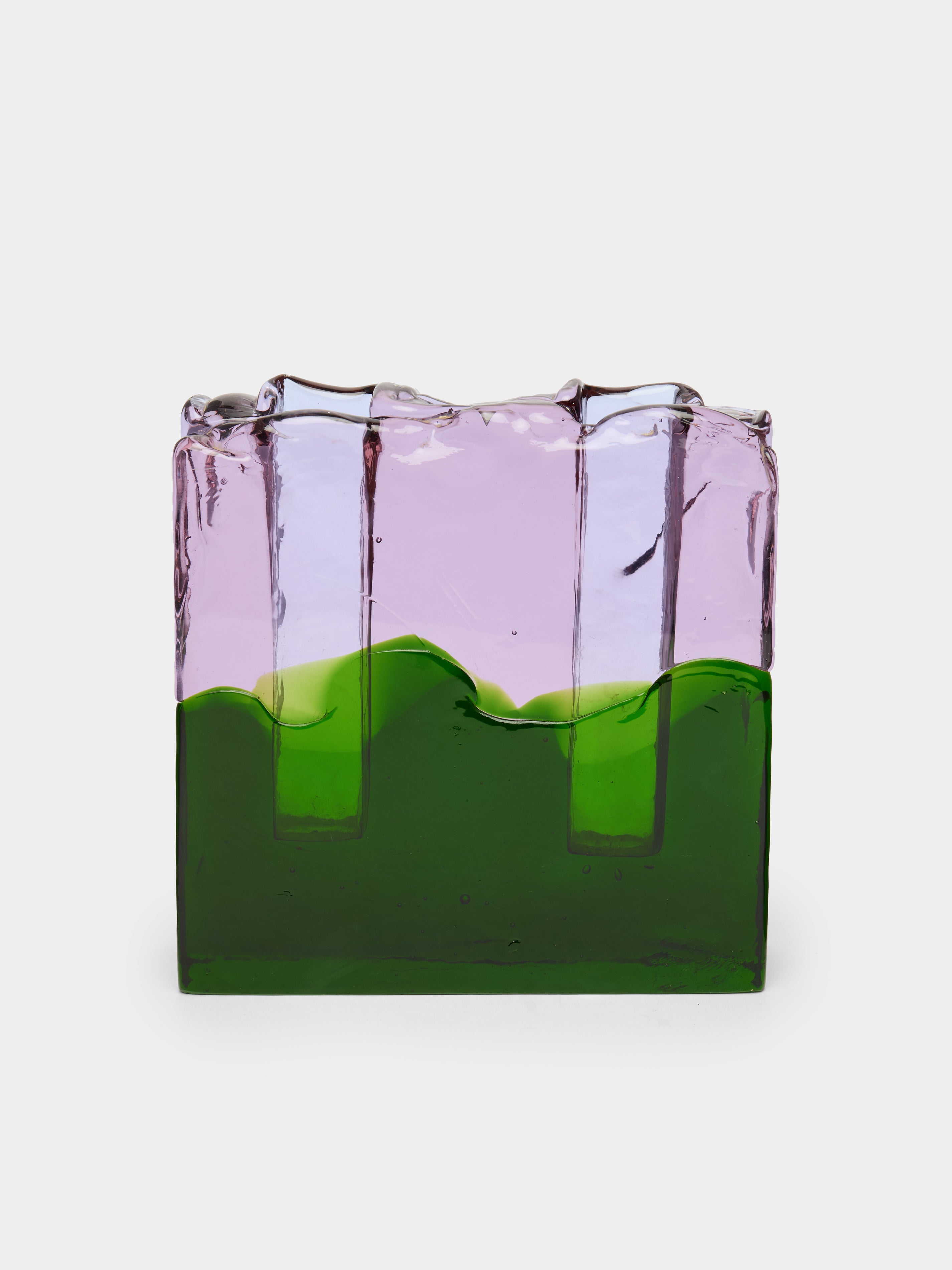 1967 Fulvio Bianconi Murano Glass Double Bud Vase (8in/20cm)