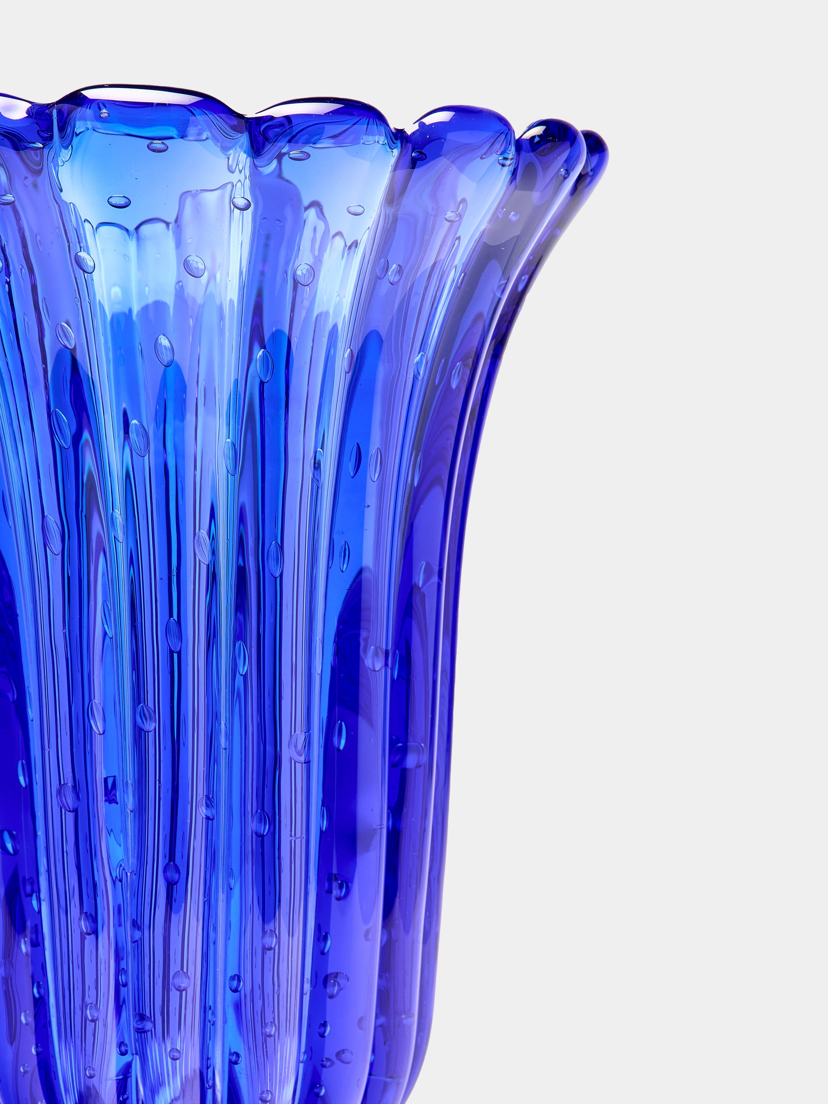 1960s Ercole Barovier Bullicante Murano Glass Vase (13.5in/34cm)