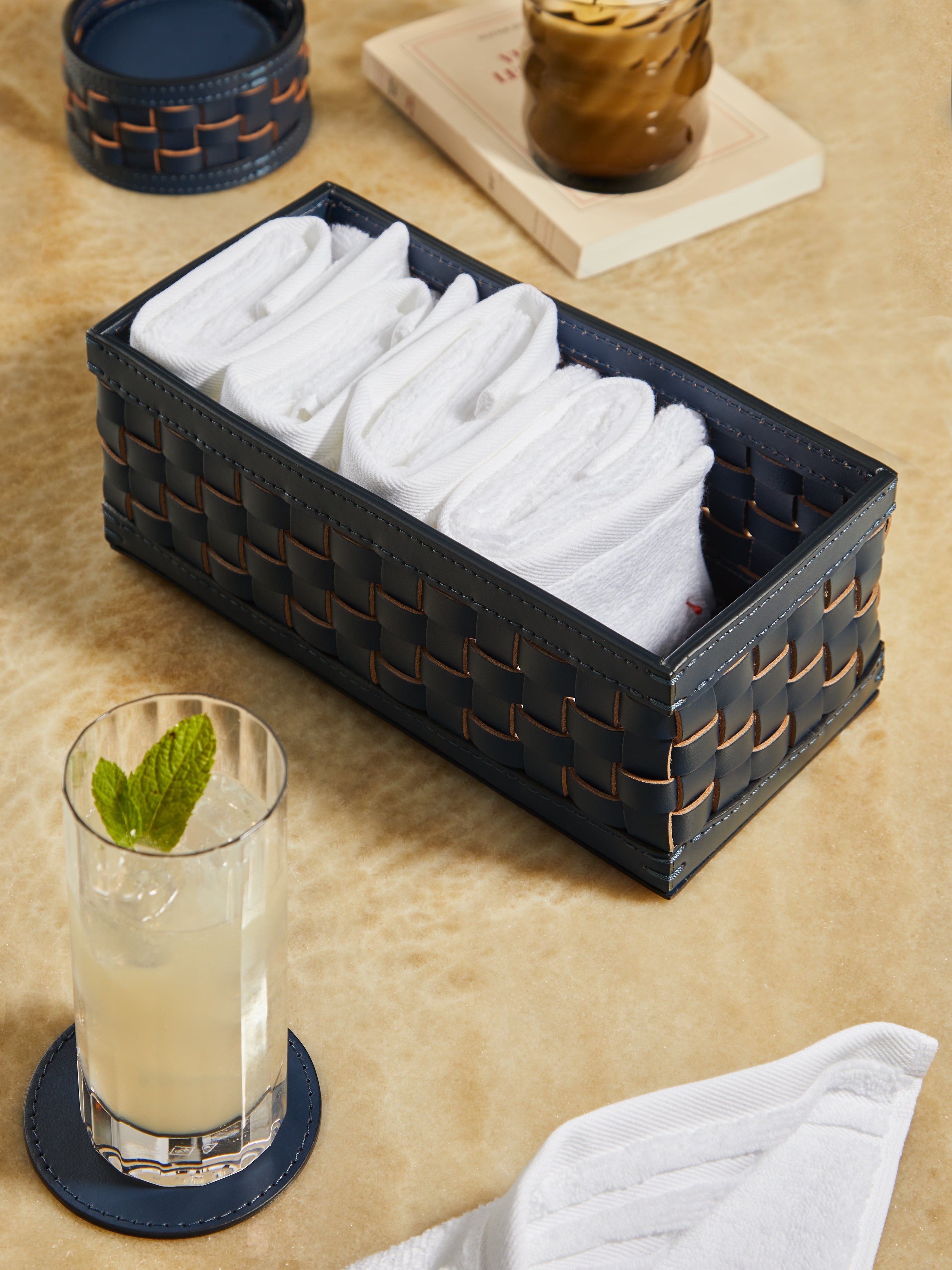 Barcelona Water-Resistant Leather High Basket