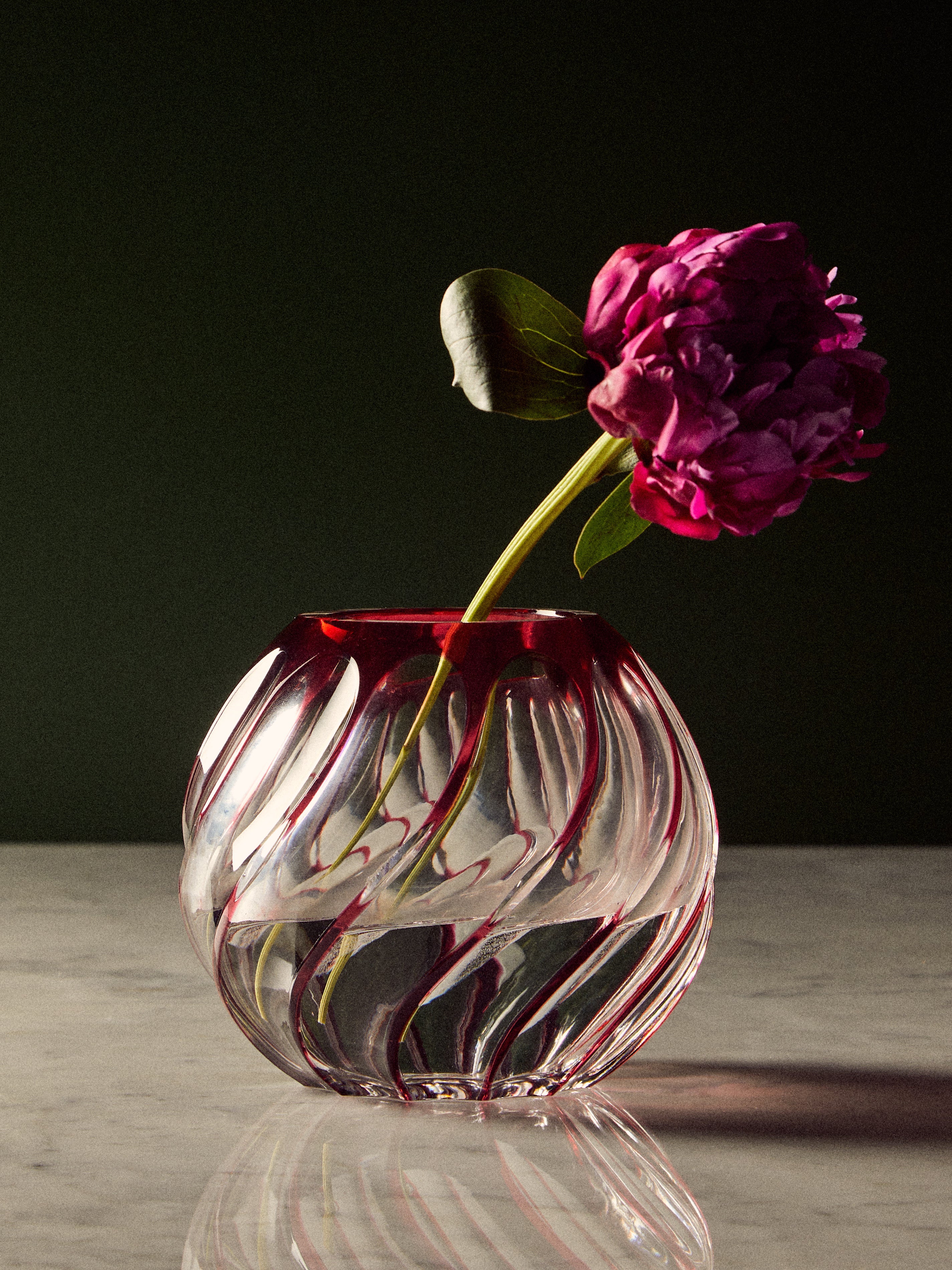 1970s Val Saint Lambert Crystal Vase (7.5in/19cm)