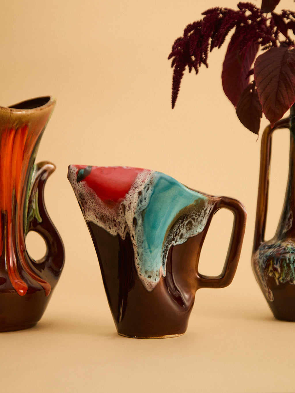 1950s Vallauris Ceramic Vase (8in/21cm)