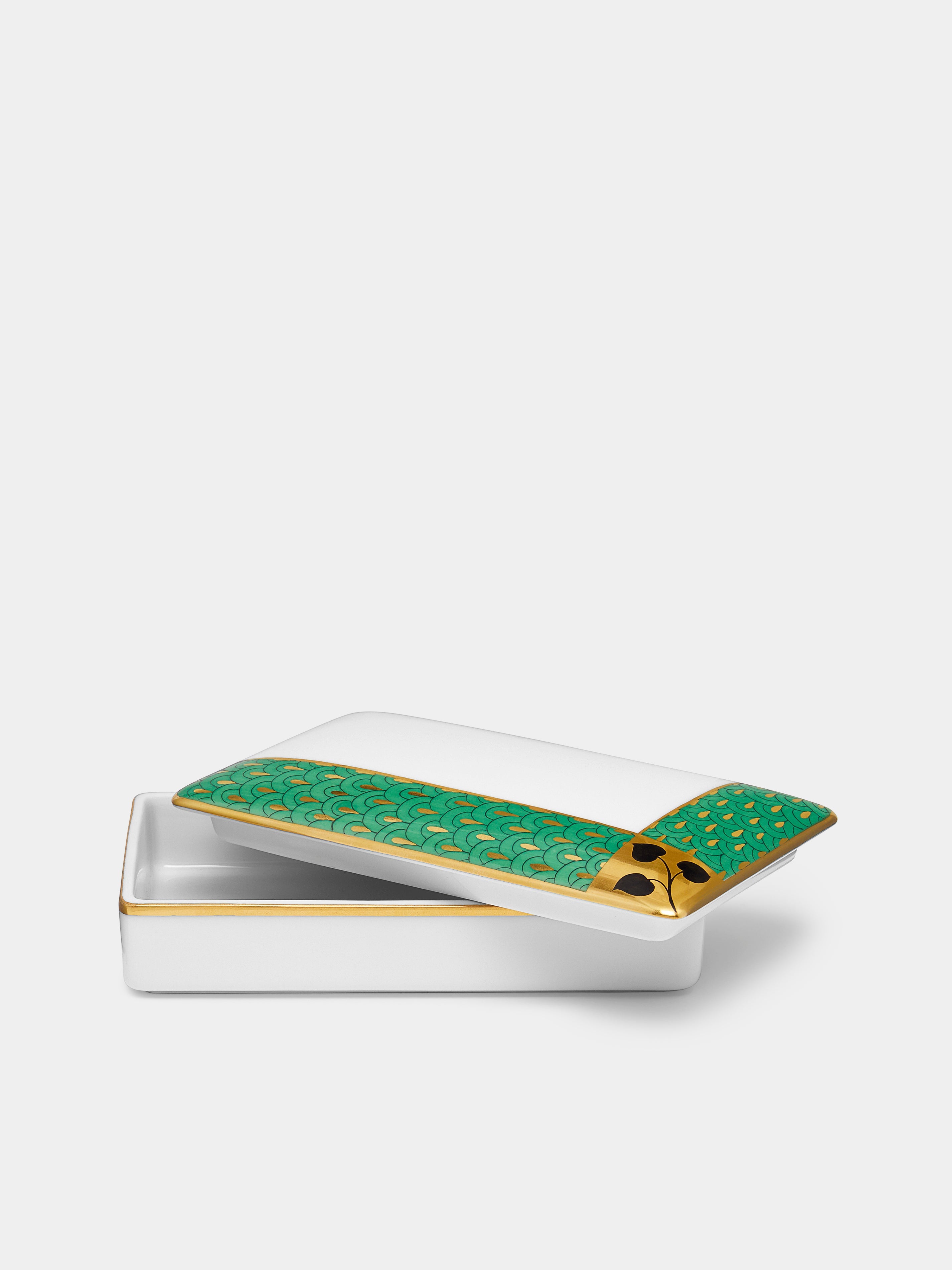 Secession Hand-Painted Porcelain Rectangular Box