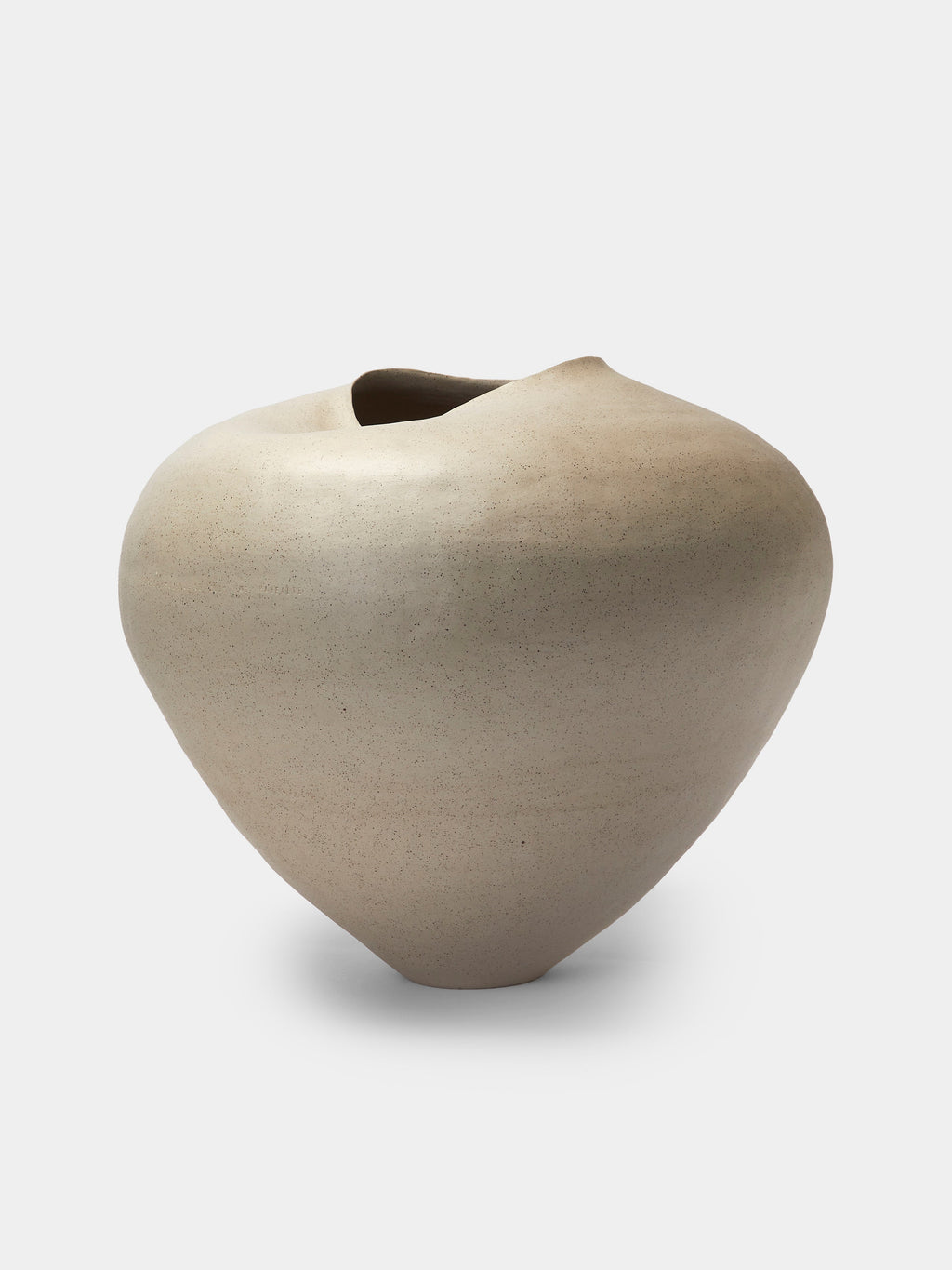 Hand-Formed Stoneware and Pyrite Vase (14.5in/37cm)