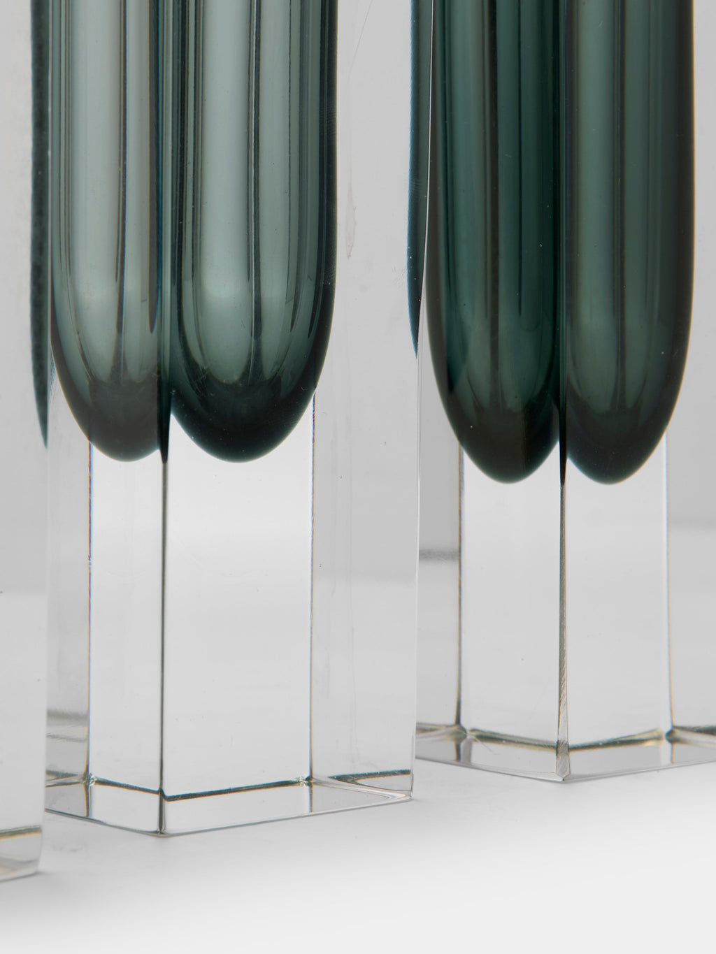 1970s Sommerso Murano Glass Bud Vases – 5.5in/14.5cm (Set of 3)