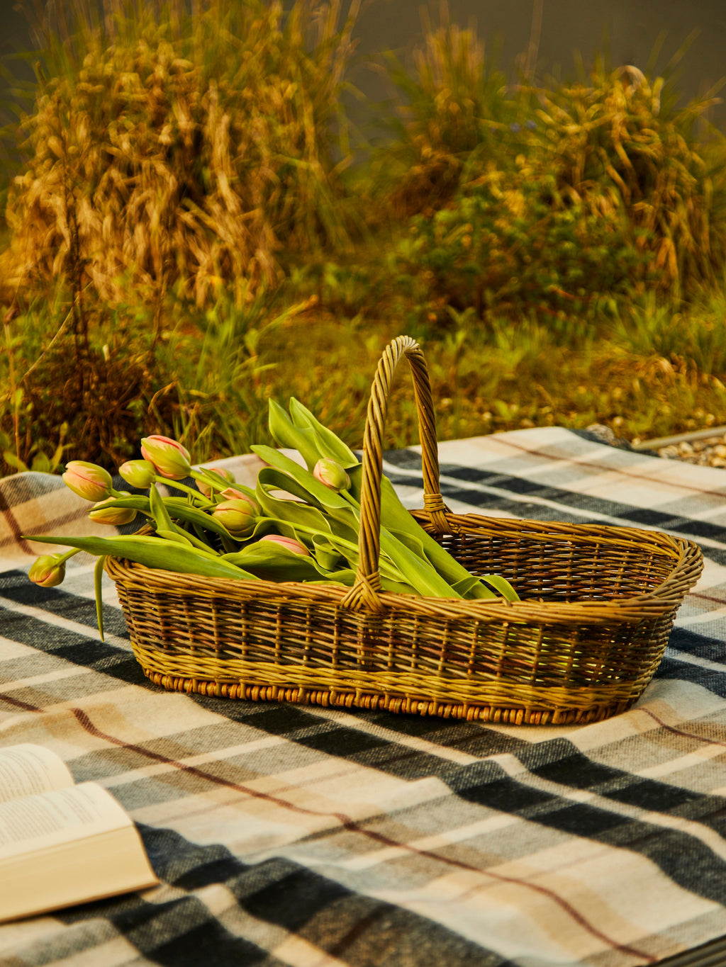 Handwoven Willow Rectangular Basket