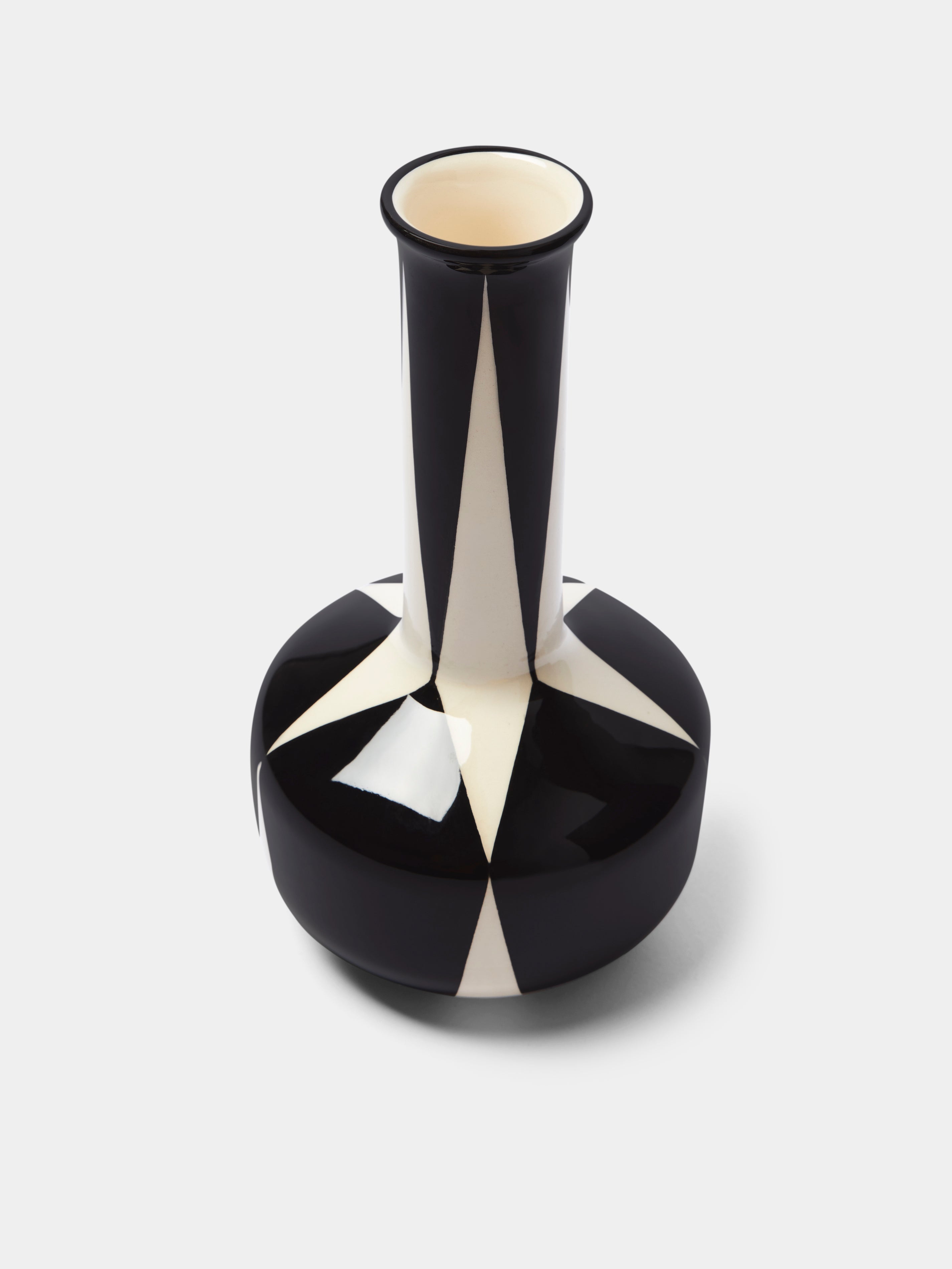 Ritzen Hand-Painted Ceramic Vase (7in/18cm)