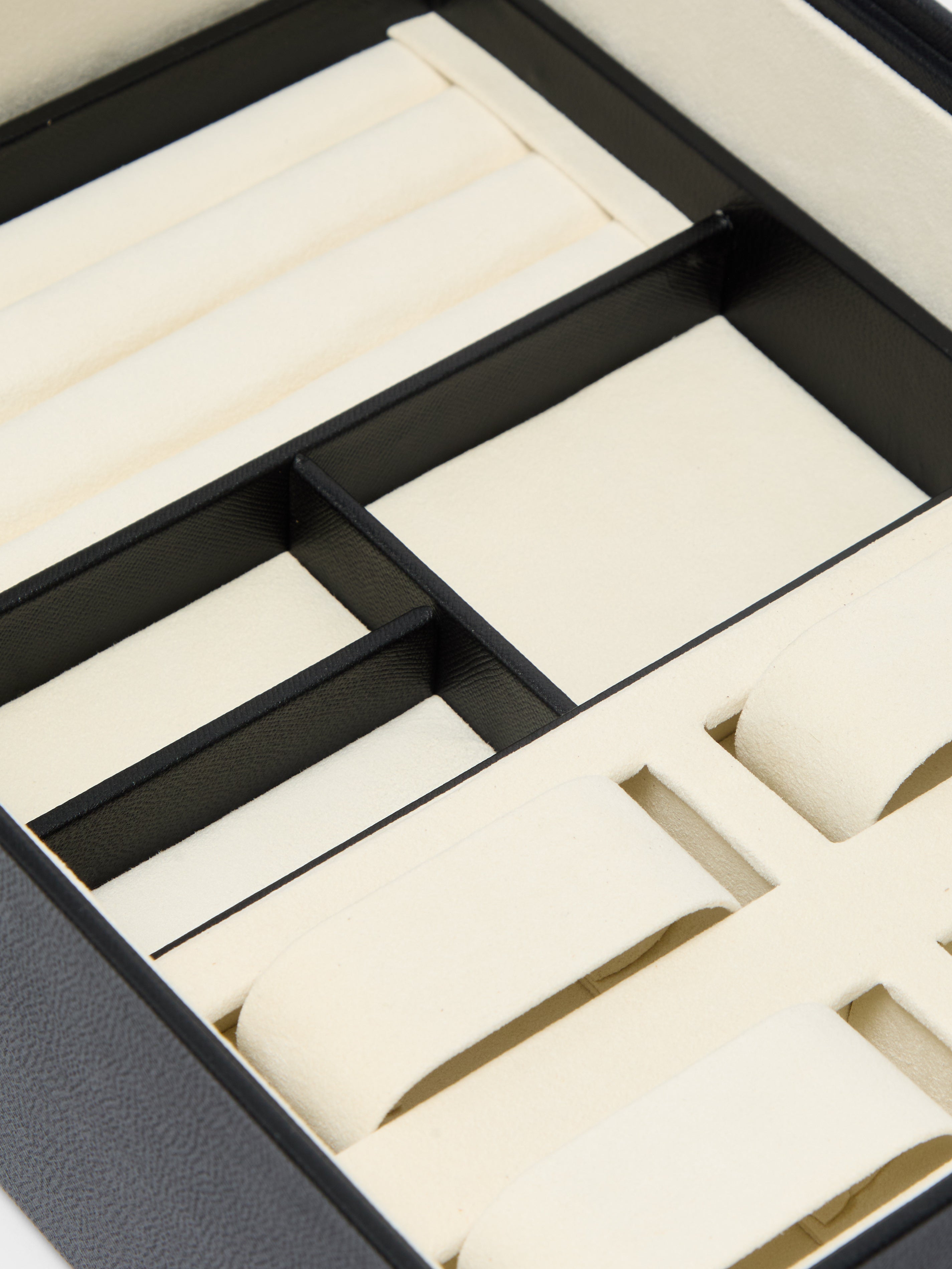 Leather and Springbok Horn Jewelry and Watch Box