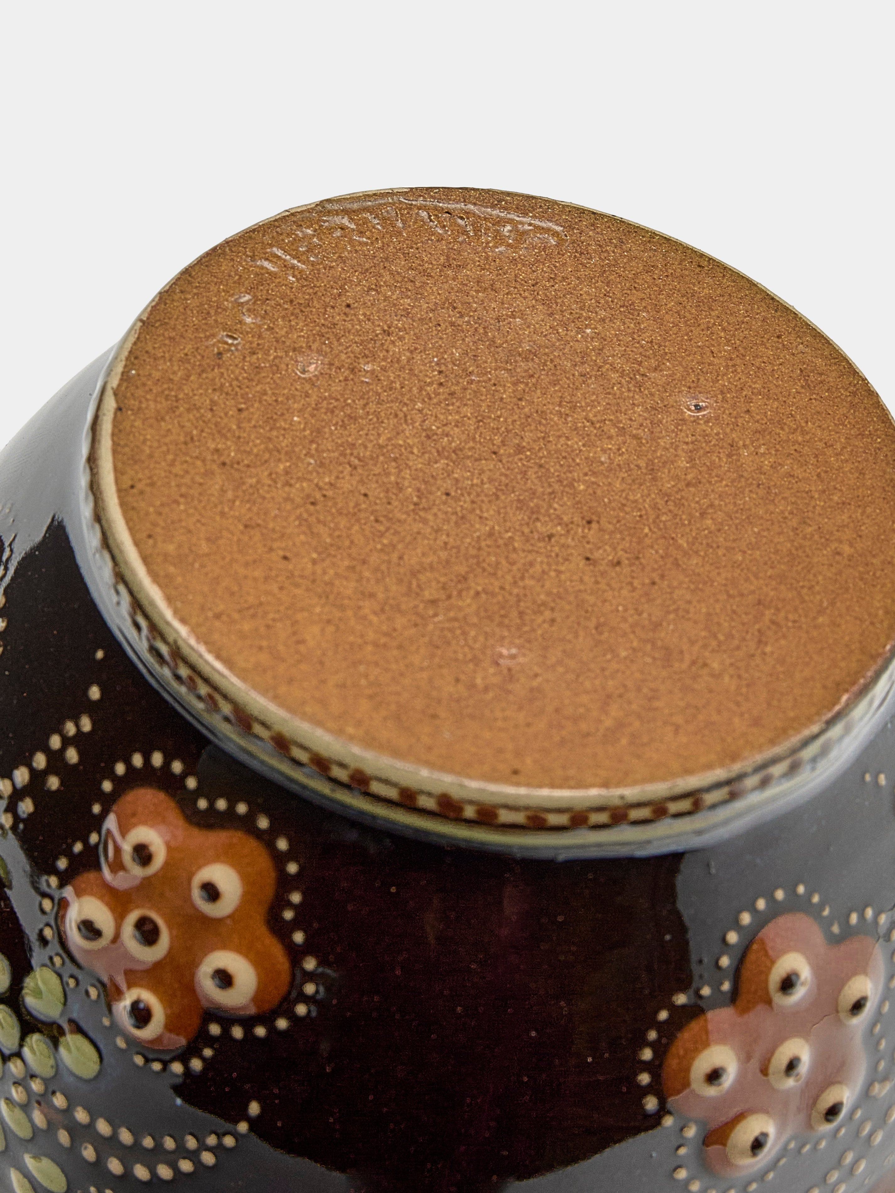 Flowers Hand-Painted Ceramic Mini Lidded Pot